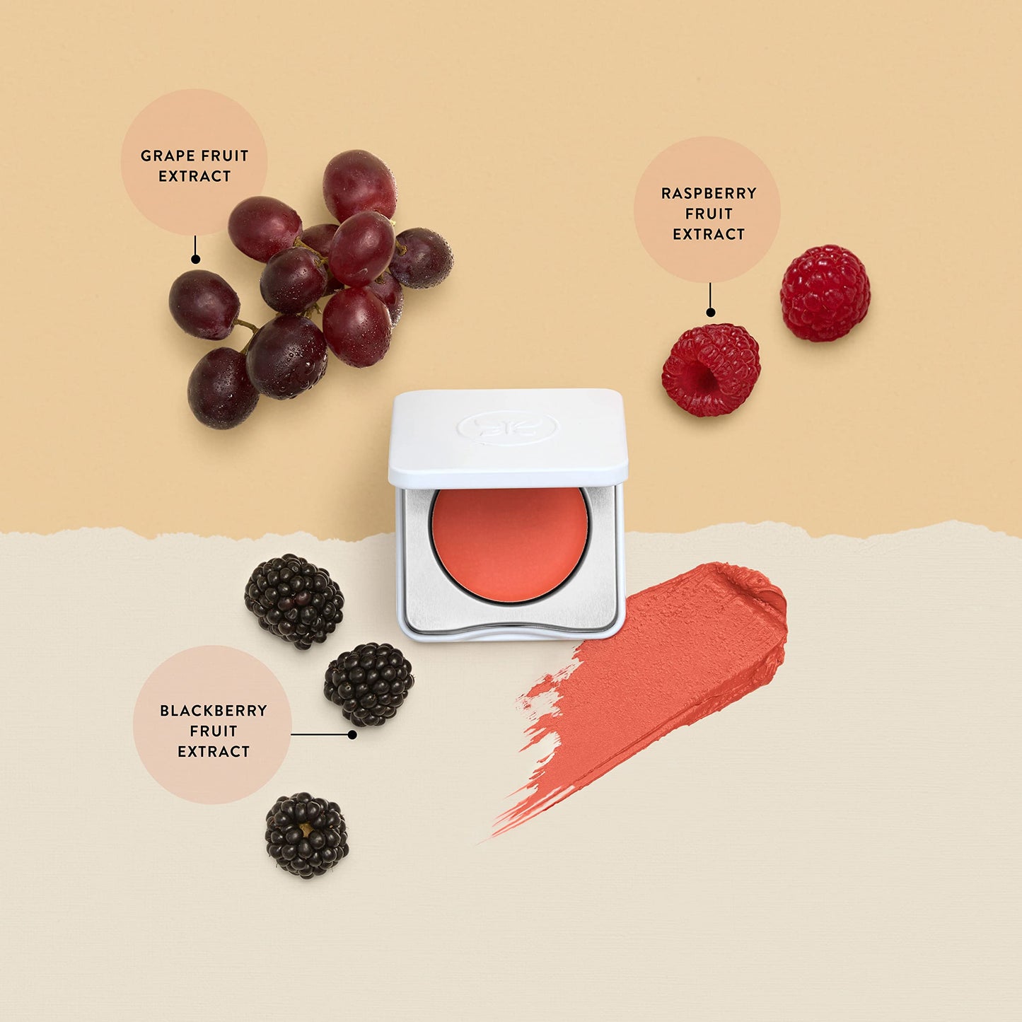 Honest Beauty 2-in-1 Creme Cheek Blush + Lip Color | EWG Verified, Vegan + Cruelty Free | Coral Peach, .1 oz