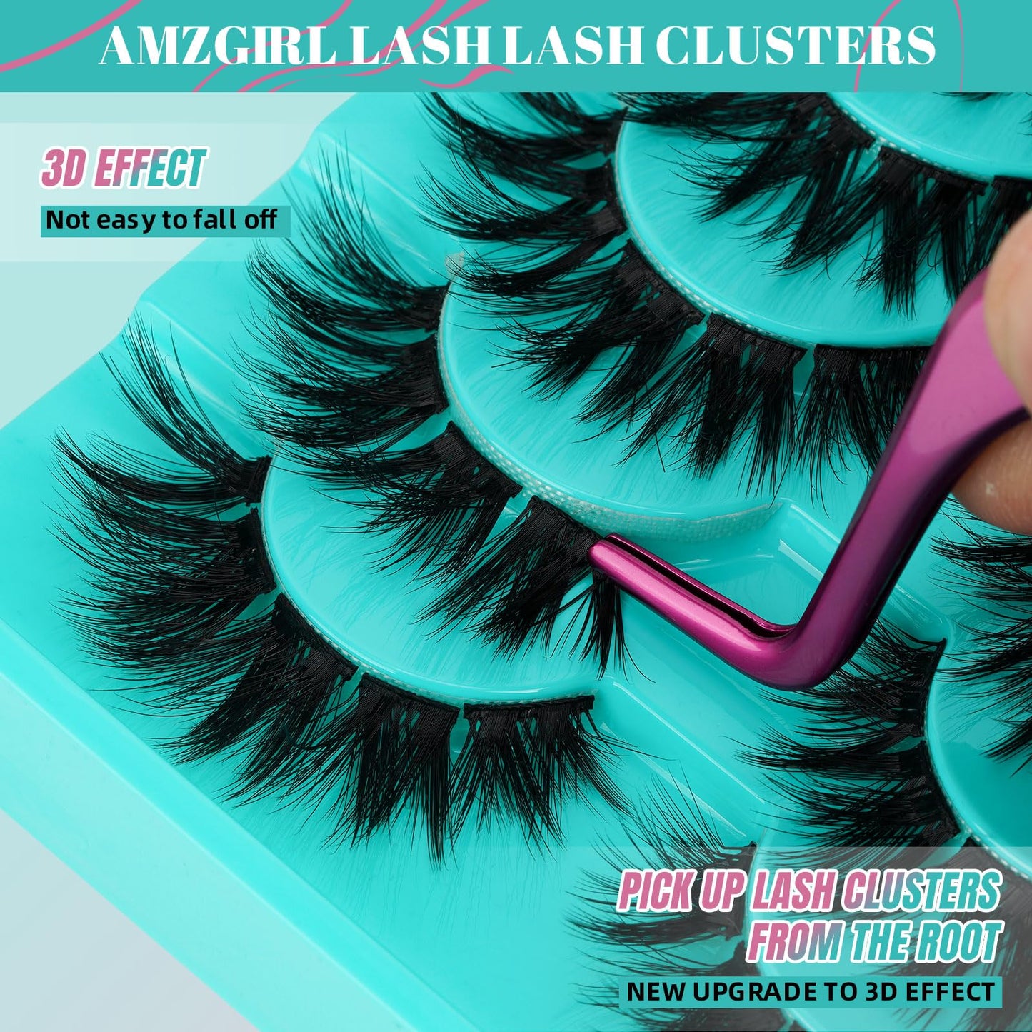 Lash Clusters 10 Pairs Cluster Lashes Wispy 3D Eyelash Clusters D Curl Fluffy Diy Lash Extensions at Home Natural Individual Lashes Cluster False Eyelashes(Luxe,11-15mm)