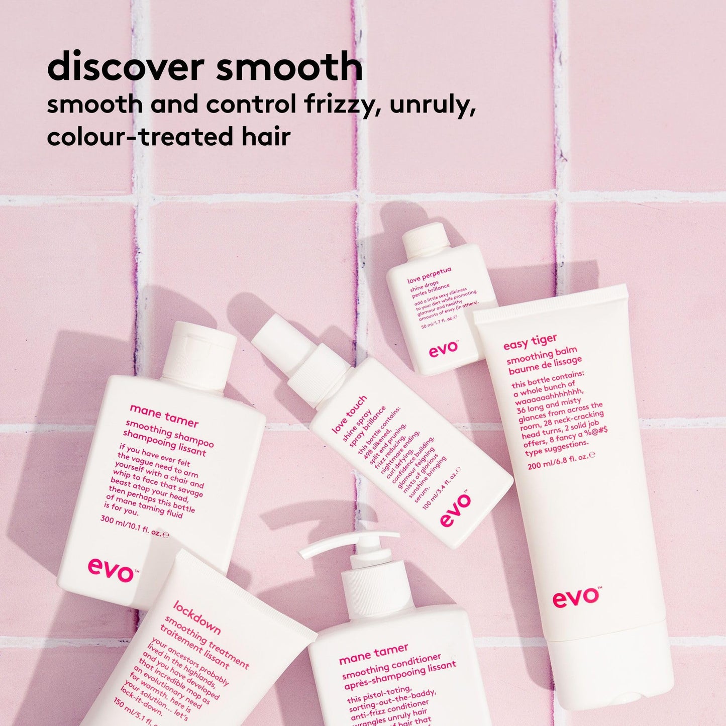 EVO Mane Tamer Smoothing Conditioner - Strengthens & Softens Hair - Improves Shine & Reduces Frizz - 300ml / 10.1fl. oz New