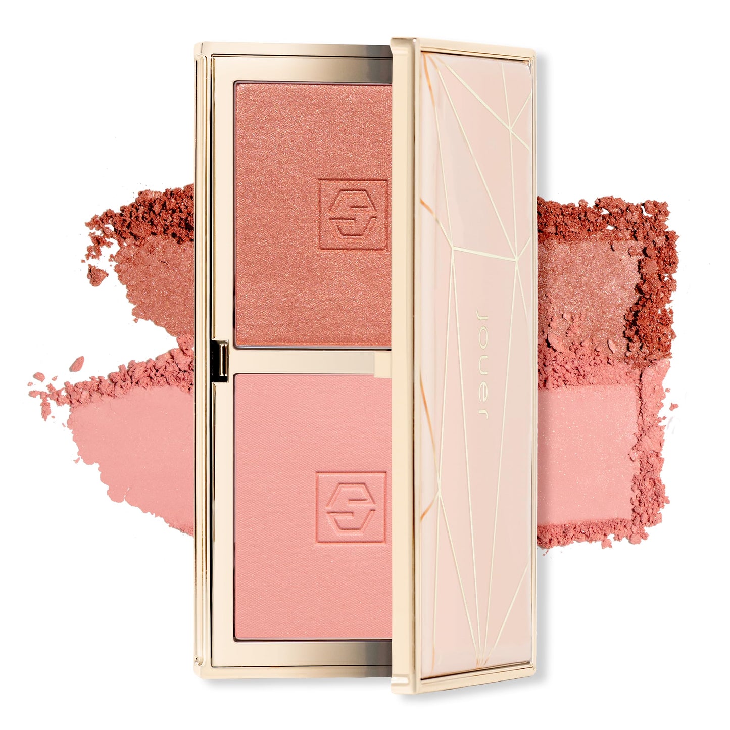 Jouer Blush Bouquet Duo 2 Shade Blush Palette High Pigment Powder Natural Flush Beauty Cosmetics Vitamin E Talc-Free Paraben, Gluten & Cruelty Free