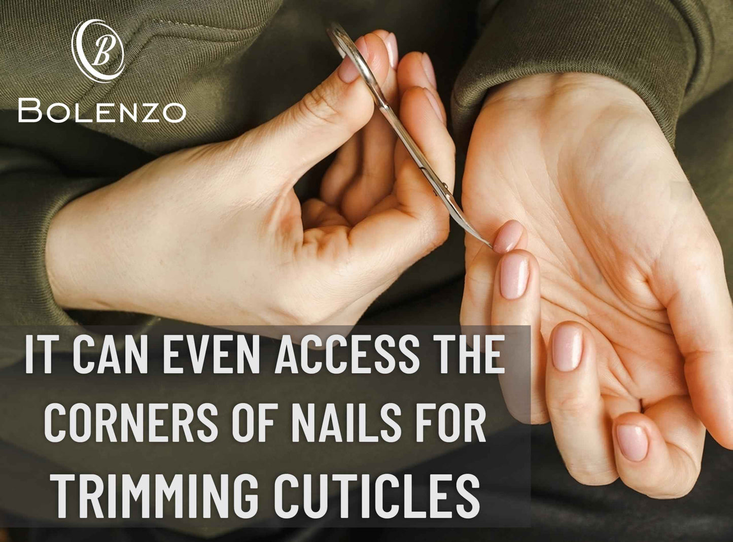 Cuticle Scissors Extra Fine Curved - Professional High Carbon Steel Small Grooming Scissors for Nails, Eyebrows, Mustache, Beard, Dry Skin, Eyelash - Nails Scissors for Men & Women (Cuticle Scissors)