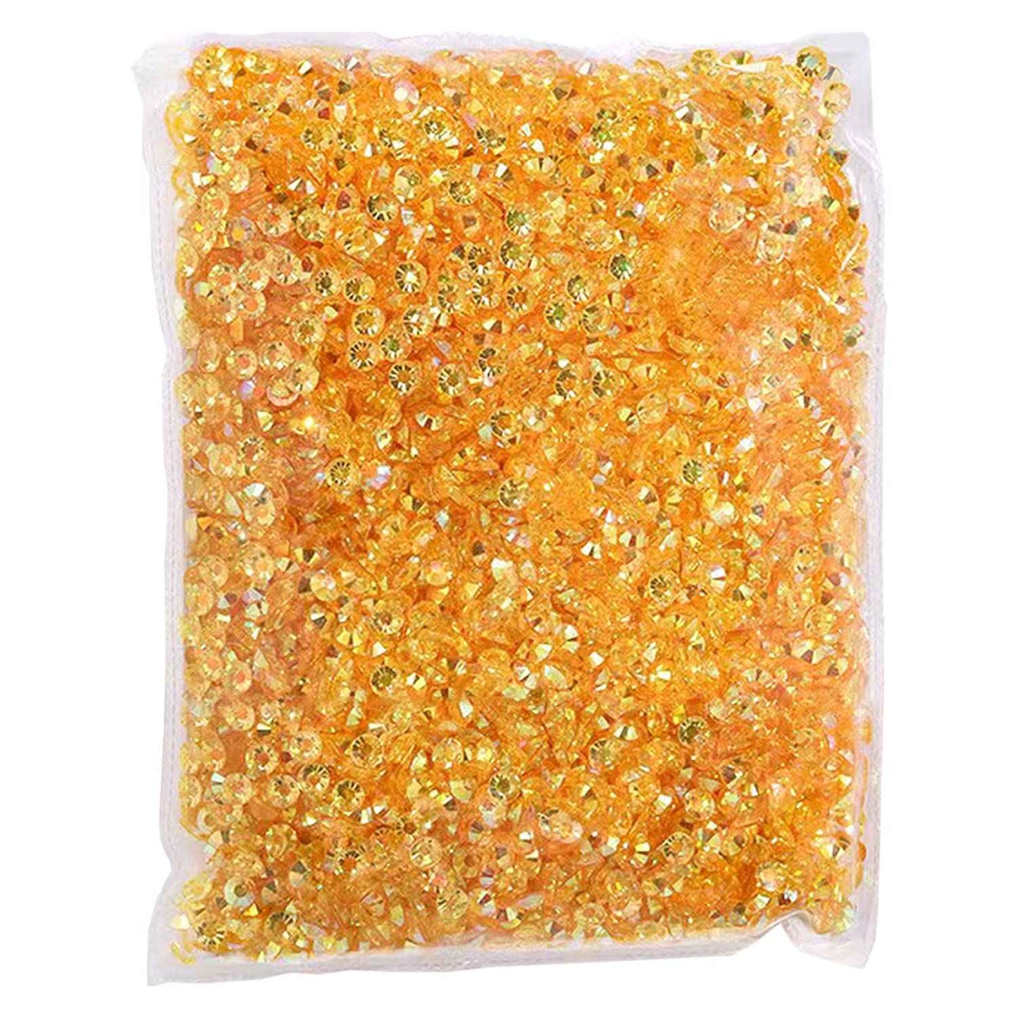 Taipoilbow 5000pcs Jelly AB Rhinestones,Resin Non Hotfix Rhinestones Flatback Rhinestones Nail Gems Rhinestones for Crafts DIY Creative Design,Clothes,Makeup,Nail Art (Clear Citrine AB)