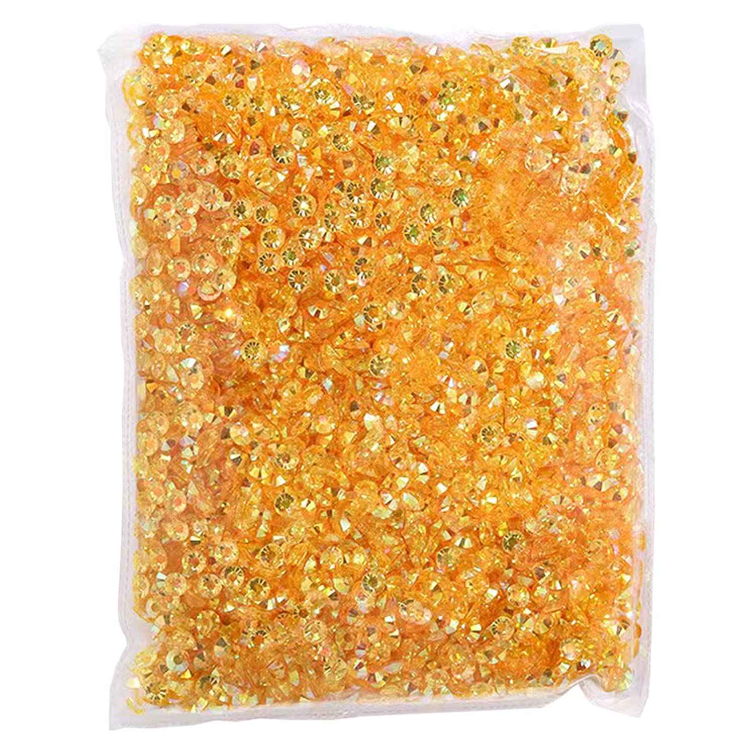 Taipoilbow 5000pcs Jelly AB Rhinestones,Resin Non Hotfix Rhinestones Flatback Rhinestones Nail Gems Rhinestones for Crafts DIY Creative Design,Clothes,Makeup,Nail Art (Clear Citrine AB)
