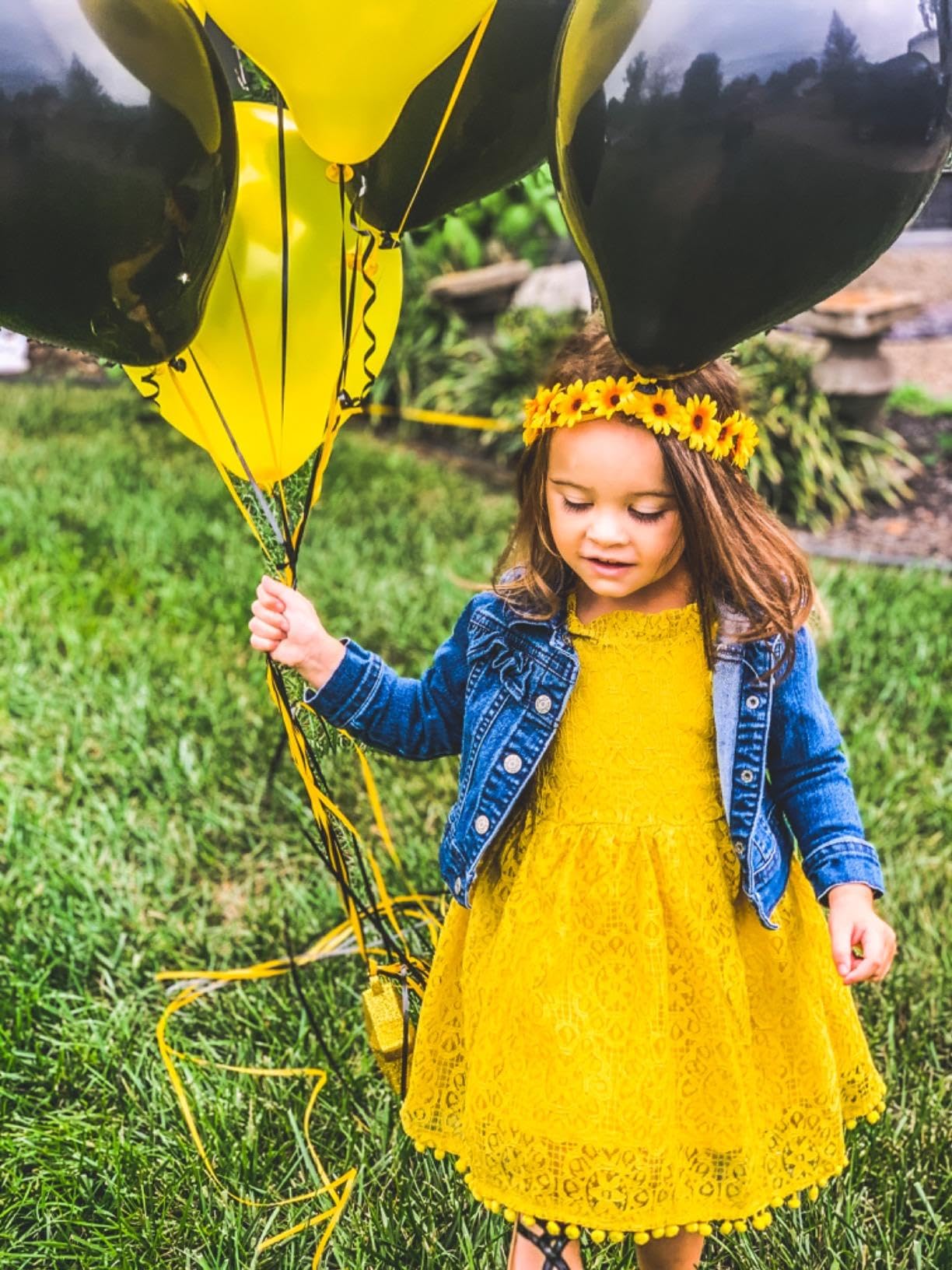 Floral Fall Boho Sunflower Crown Hippies Daisy Hair Wreath Bridal Headpiece Photo Props DY-01 (Yellow)