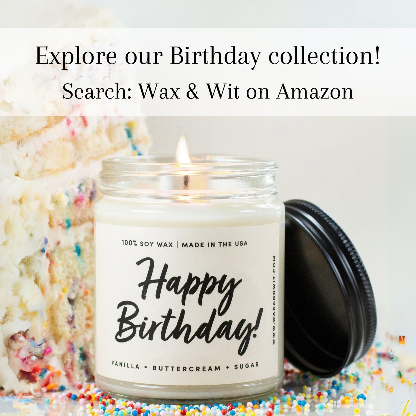 Birthday Gifts for Women, Happy Birthday Candles for Women, Best Friend Gifts for Women, Mom Birthday Gifts, Happy Birthday Gifts for Women, Birthday Gifts for Her – 9oz, Buttercream Vanilla, Soy Wax