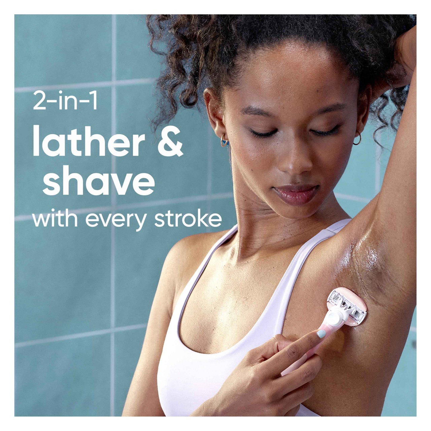 Venus ComfortGlide White Tea Women's Razor Blades, with Built-in Shave Gel Bars, 8 Razor Blade Refills