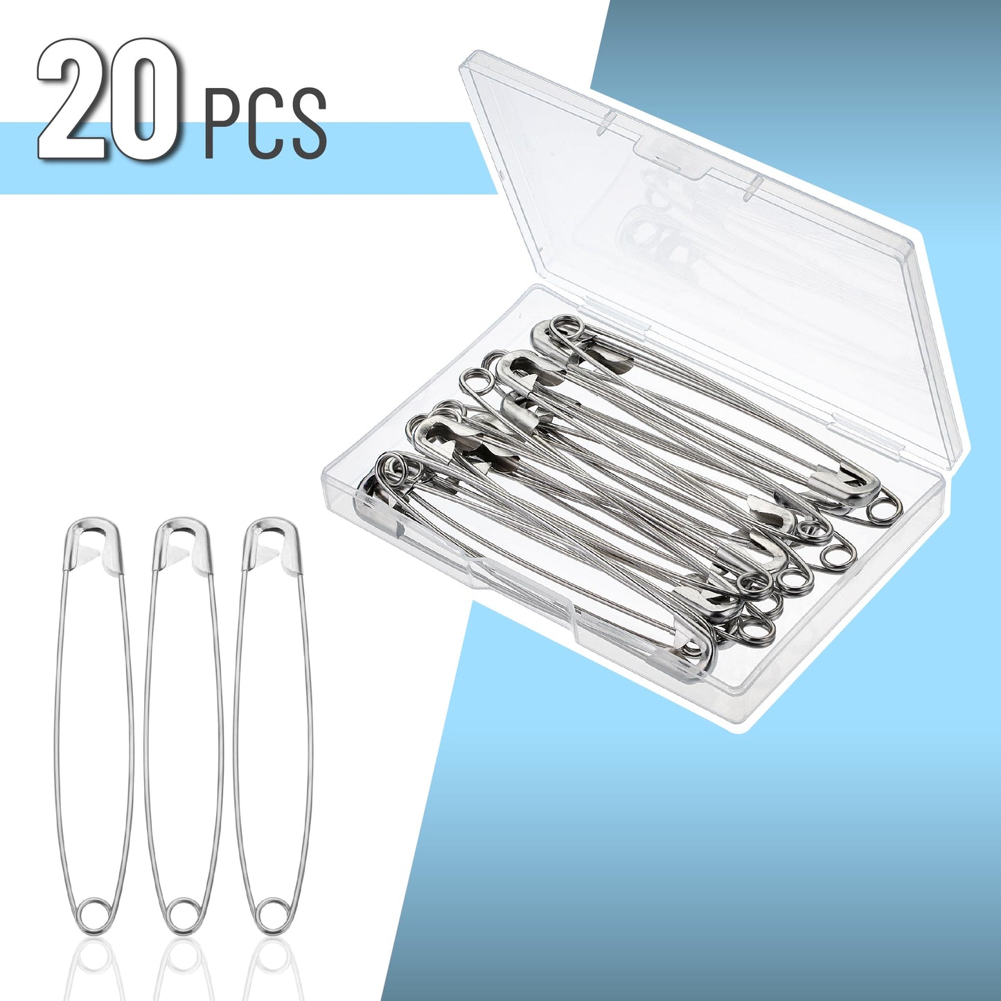 Mr. Pen- Safety Pins, 4 Inch, 20 Pack, Oversize Safety Pin, Large Safety Pins for Clothes, Oversized Safety Pins for Clothes, Large Safety Pins Heavy Duty Safety Pins, Big Safety Pins Heavy Duty