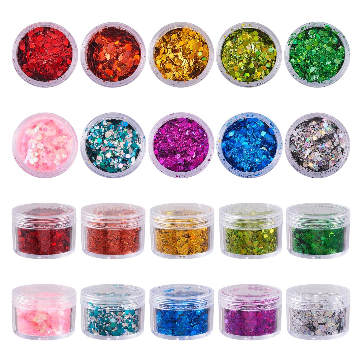 Cheriswelry 10 Boxs Nail Art Flash Powder Shiny Nail Art Glitter Sequins Manicure Decorations DIY Sparkly Paillette Tips Nail 32x24.5mm for Women Nail Art Glitters Decoration