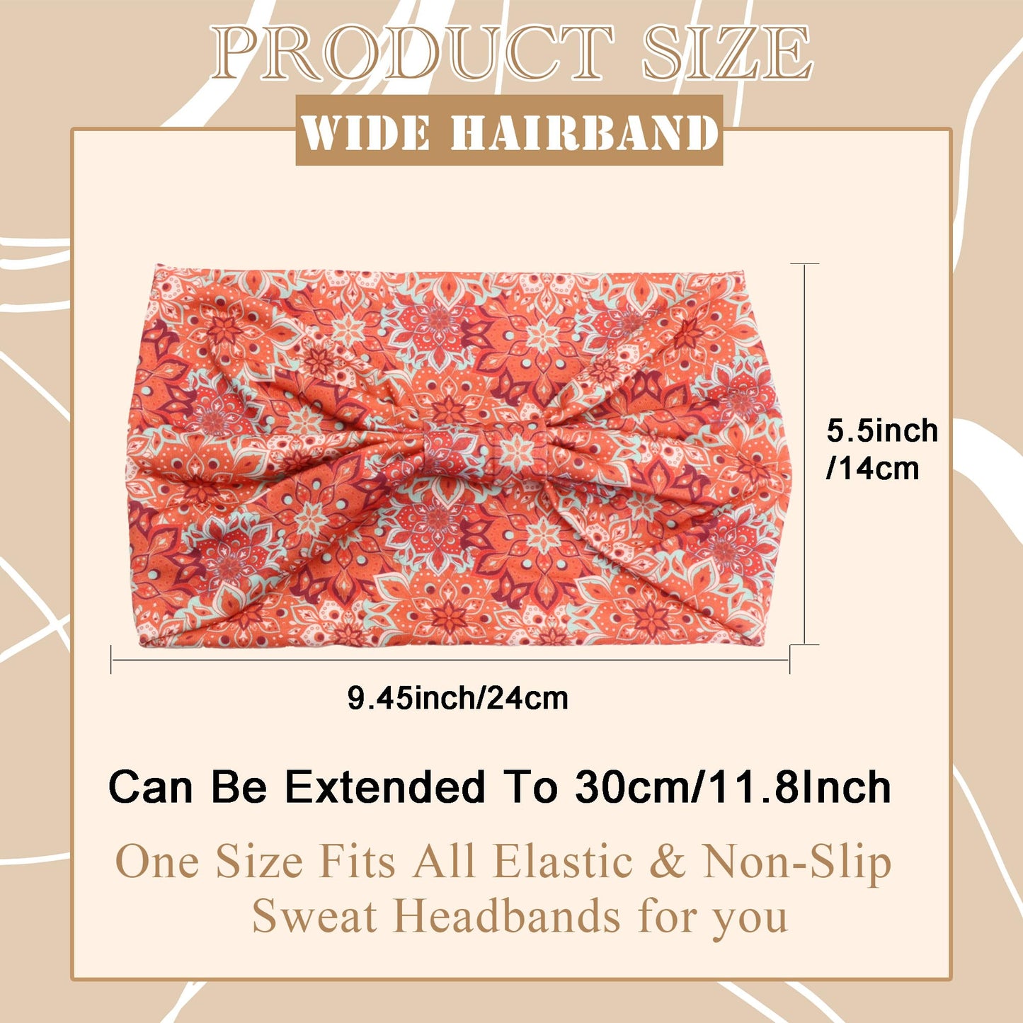 STGDAK Boho Headbands For Women Fashion Wide Head Band Knoted Sweatband Turban Stretch Hair Bands Yoga Running Elastic Headband Stylish Wrap Headbands Hair Accessories for Teen Girls 3 Pack