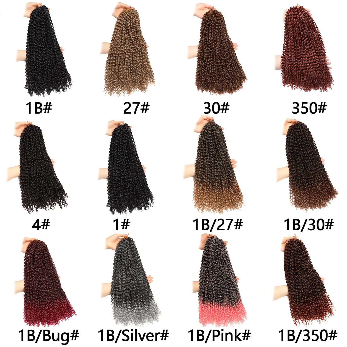 Ubeleco 18 Inch Passion Twist Hair,Brown Water Wave Crochet Hair for Women Passion Twist Crochet Hair Long Bohemian Synthetic Curly Braiding Hair Passion Twists Braiding Hair (7pcs,#30)