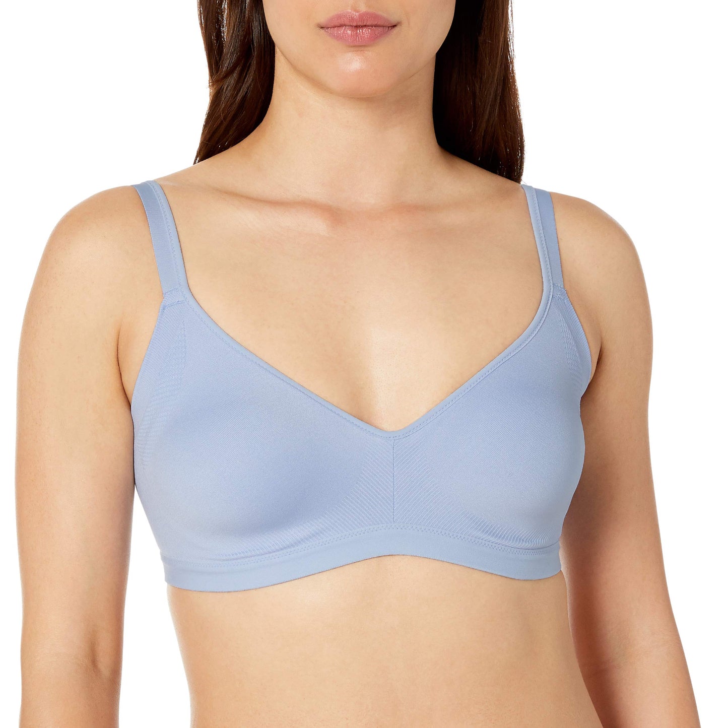 Warner's Women's Easy Does It Underarm-Smoothing with Seamless Stretch Wireless Lightly Lined Comfort Bra Rm3911a, Inspired Blue, S