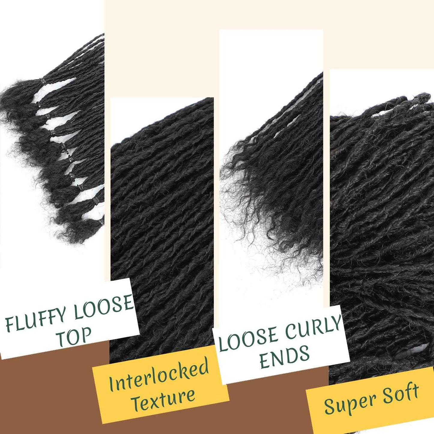 8-12 Inch Sister locs Human Hair Handmade Interlock Locs Curly Tips Sister Locs Real Human Hair Microlocs Extensions Permanent Dreadlock Extensions Natural Soft Looking(0.2cm,8 Inch-20 Strands)