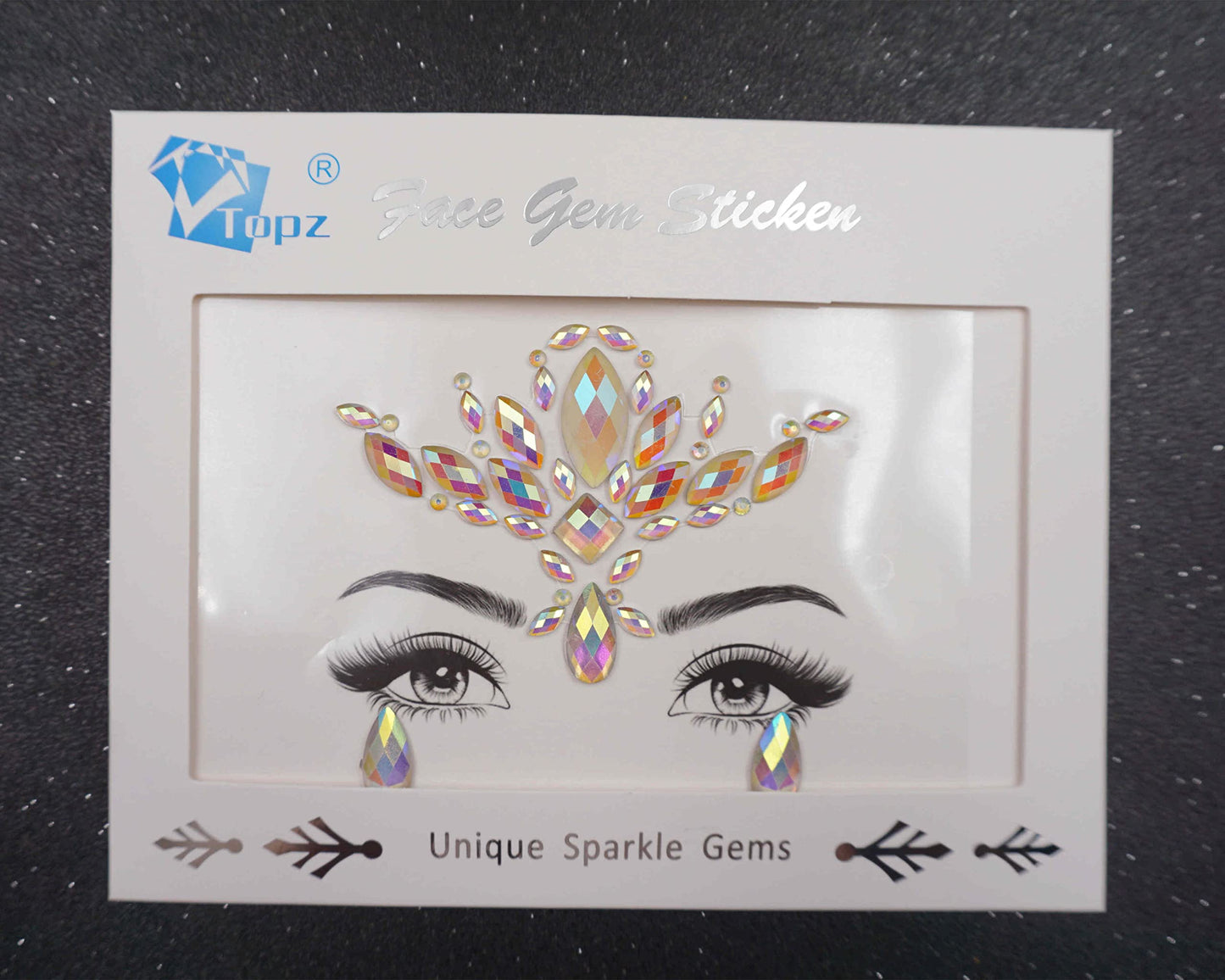 Halloween face Jewels Glow in The Dark face gems Sticker Luminous Festival Face Body Gems Crystals Rhinestone for Rave Music Festival Outfit(tp312 Lotus)