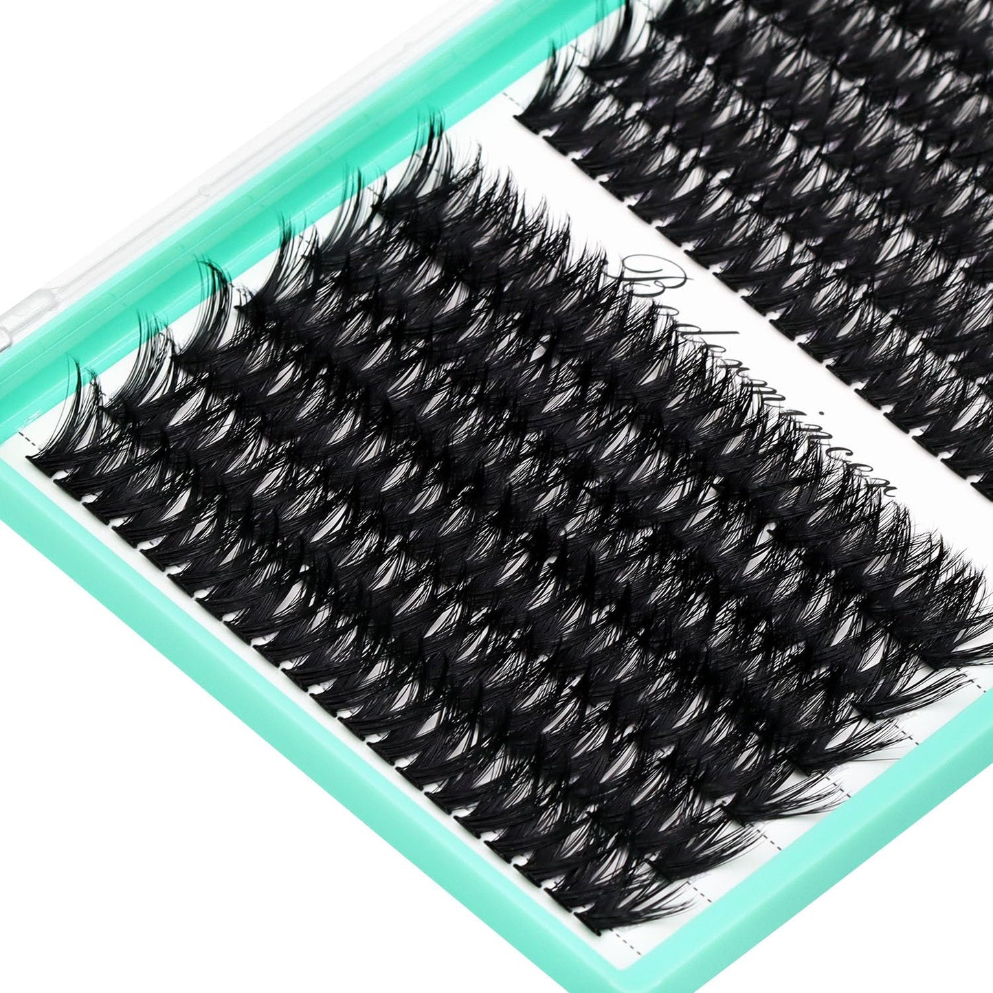 Bodermincer Black/Colored Cluster Lashes 240pcs 20D/40D DIY Eyelash Extension D Curl Long Individual Lashes Mixed Tray Faux Mink Lash Clusters Extensions 8-22mm (60D-12MM)