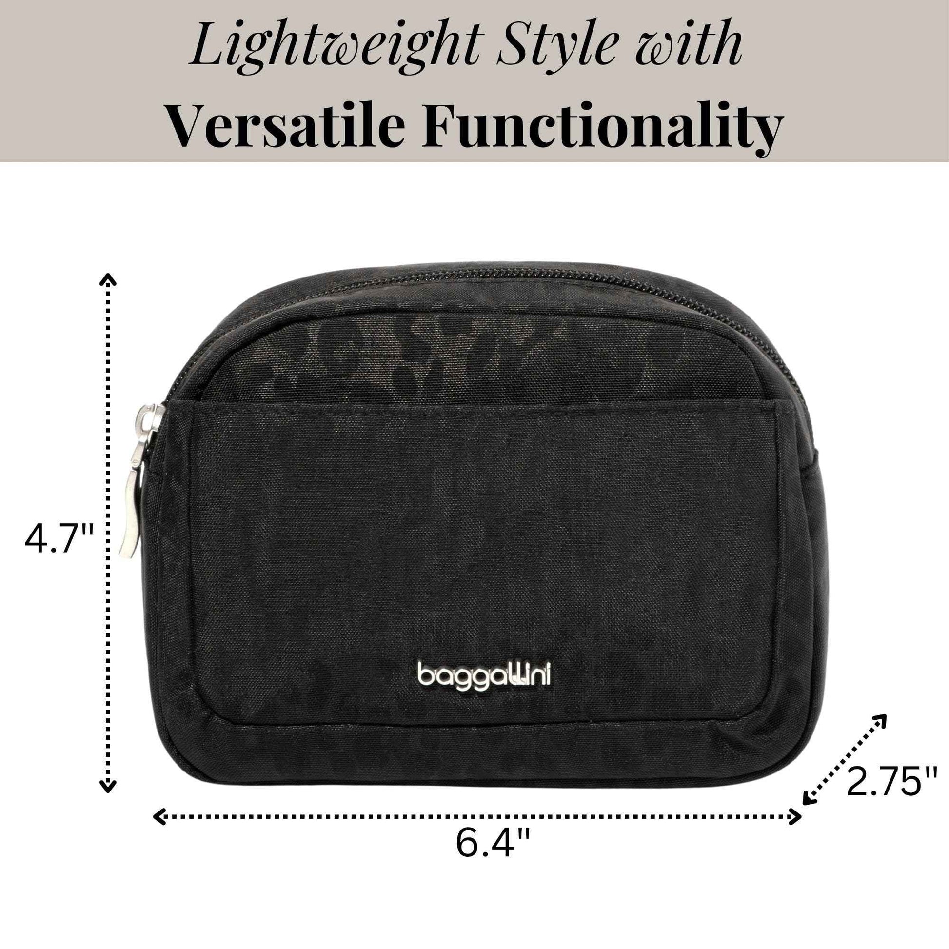 Baggallini Small Cosmetic Pocket - Lightweight 6x4 Inch Makeup Bag - Travel Essentials Makeup Organizer