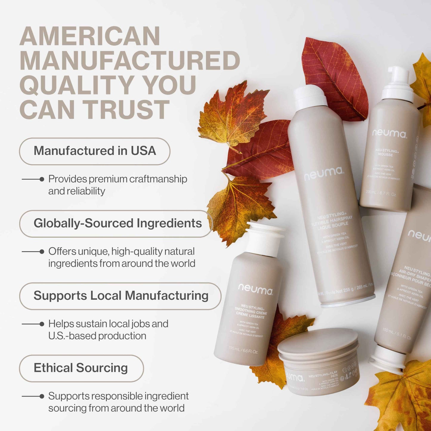 NEUMA Neu Styling Flexible Hair Spray 9 Fl. Oz. Hairspray for Women with Lavender, Mandarin & Vanilla Scent, Flexible Hold Styling Hairspray