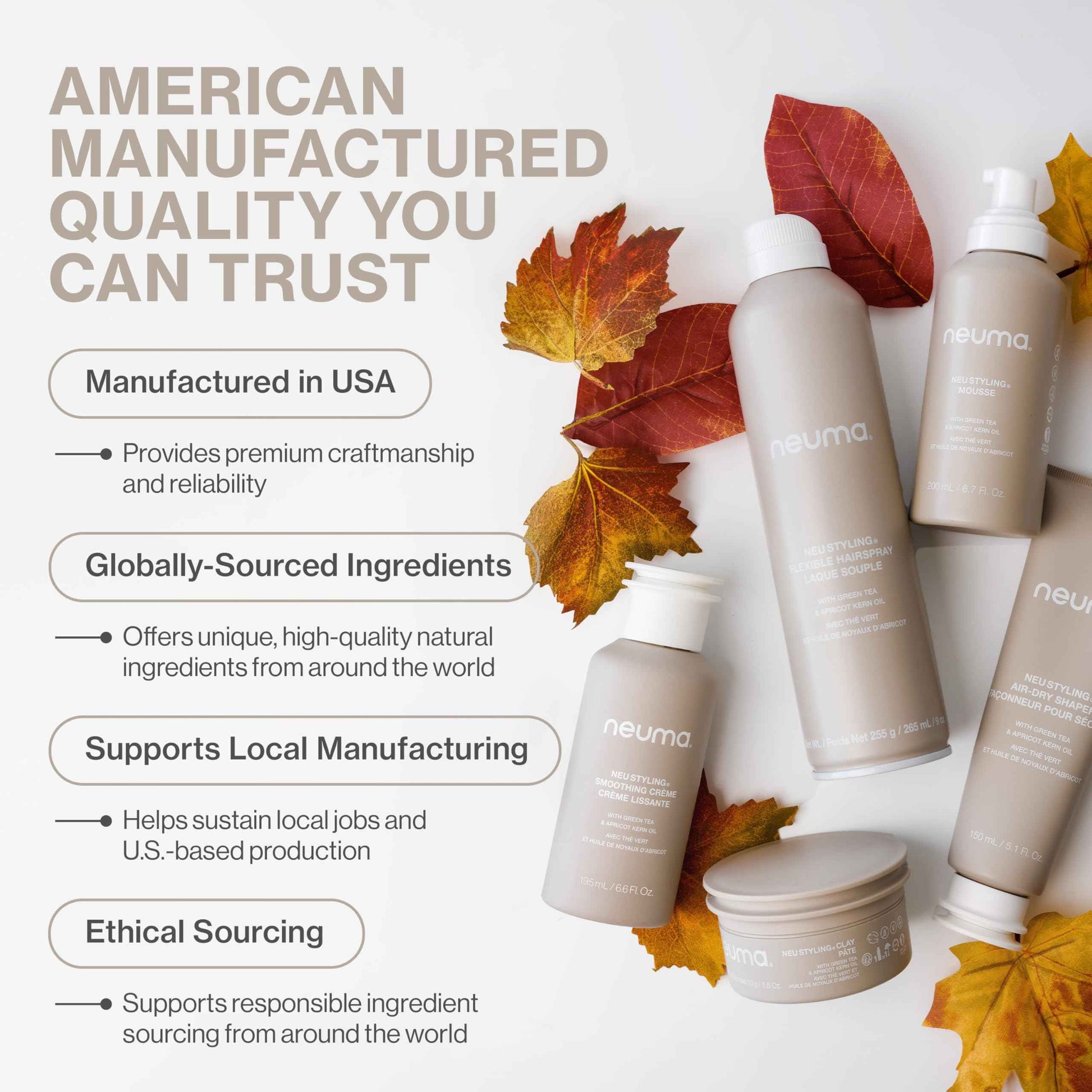 NEUMA Neu Styling Flexible Hair Spray 9 Fl. Oz. Hairspray for Women with Lavender, Mandarin & Vanilla Scent, Flexible Hold Styling Hairspray