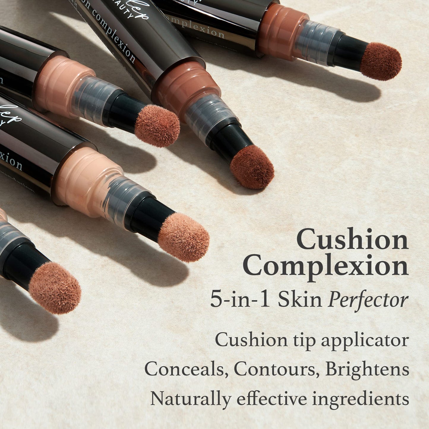 Julep Cushion Complexion Concealer & Corrector Stick - 250 Shell - Infused with Turmeric & Hyaluronic Acid - Medium Coverage - Natural Finish