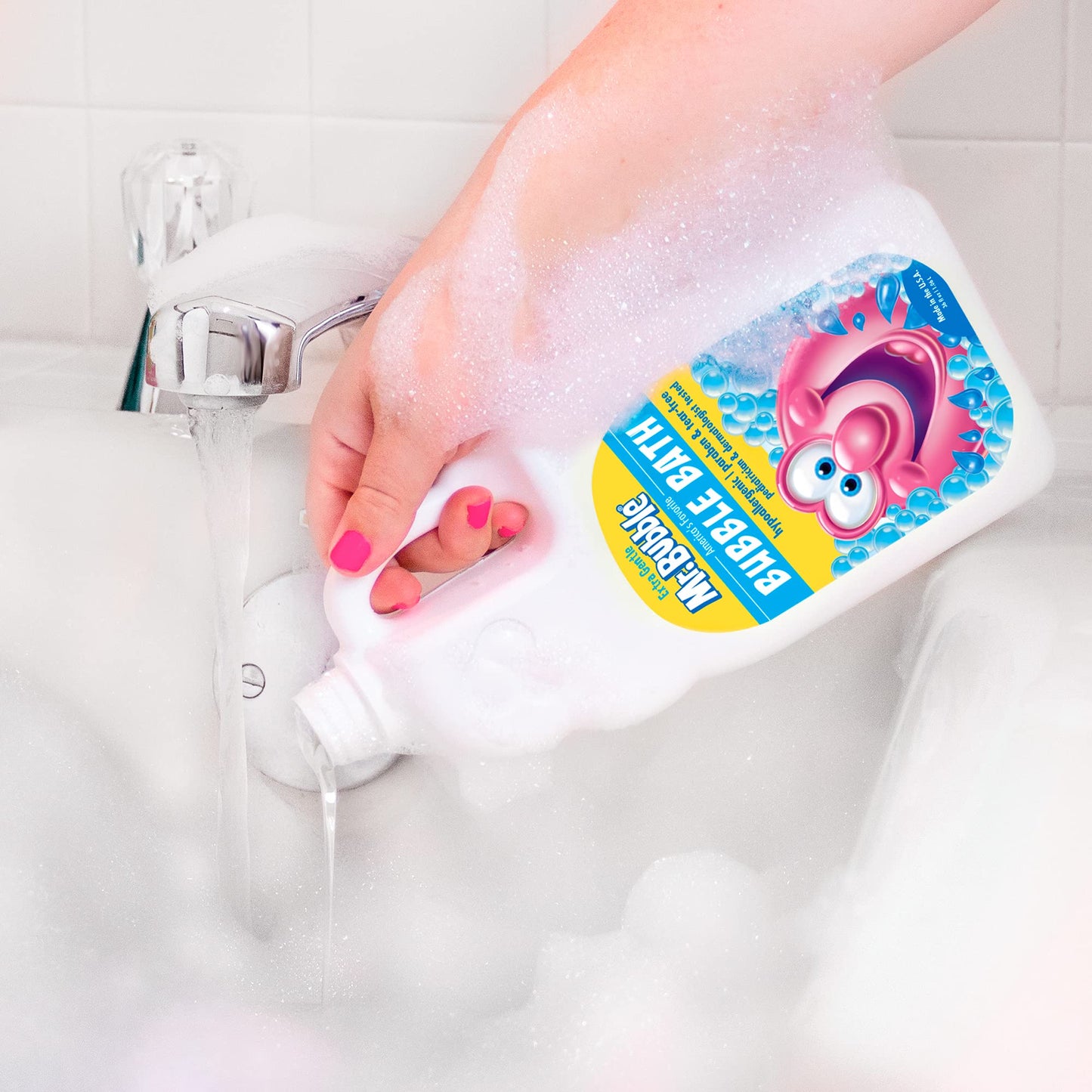 Mr. Bubble Extra Gentle Bubble Bath - Hypoallergenic, Tear Free Bubble Bath Solution Perfect for Sensitive Skin (Pack of 2 Bottles, 36 fl oz Each)