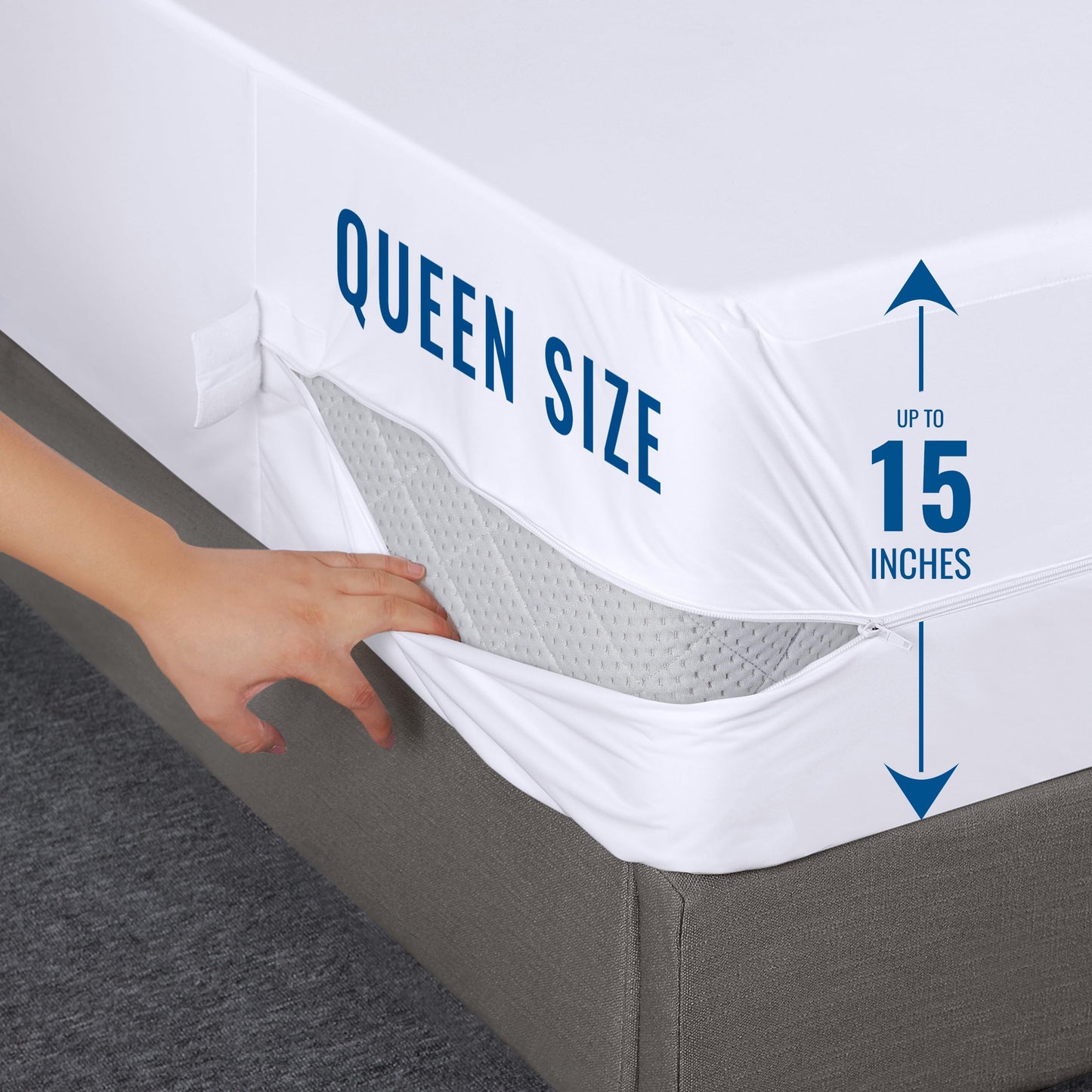 Utopia Bedding Zippered Mattress Encasement Queen - 100% Waterproof and Bed Bug Proof Mattress Protector - Absorbent, Six-Sided Mattress Cover