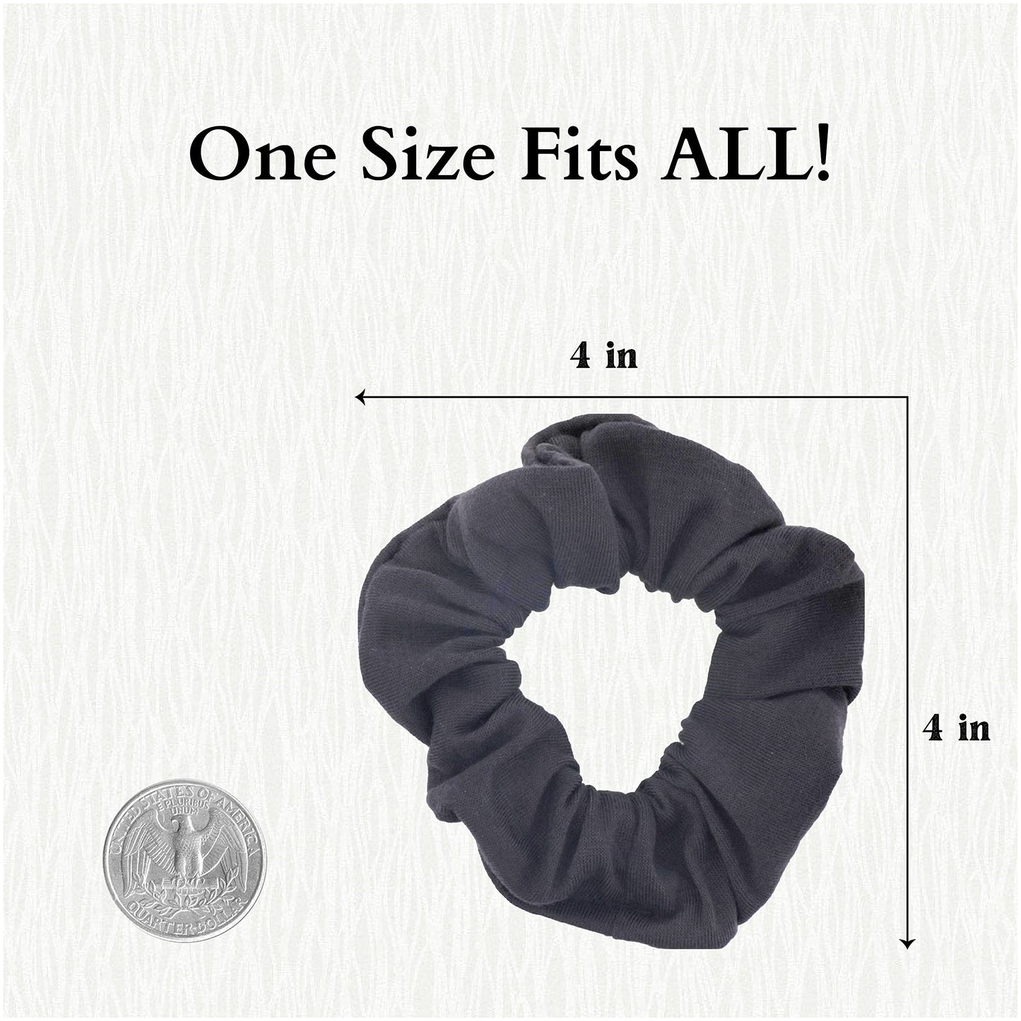 Set of 2 Solid Scrunchies (Dark Grey)