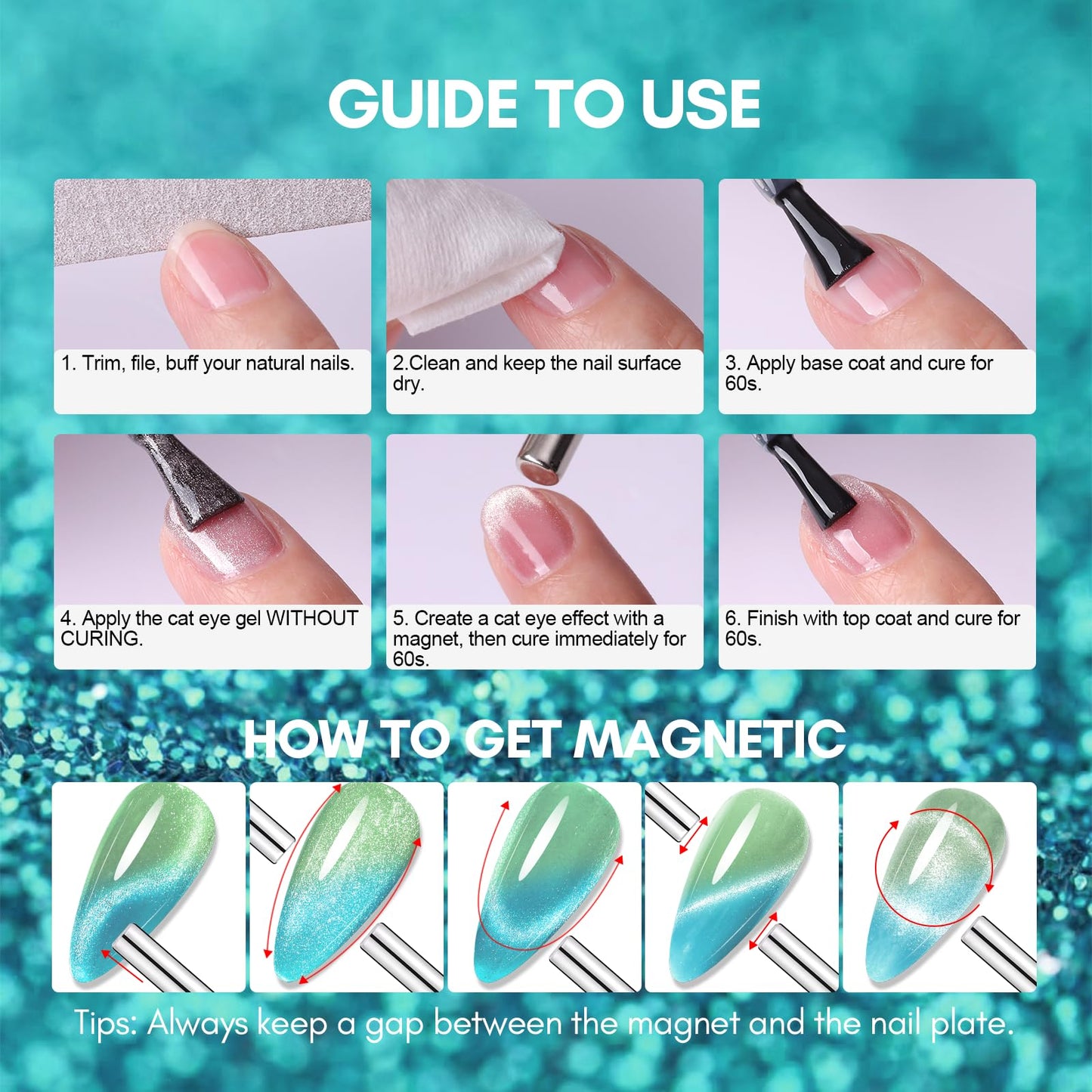 Makartt Cat Eye Gel Nail Polish - 10ML Reflective Glitter Gel Polish with Cat Eye Magnet for Nails Temperature Changing Magnetic Nail Polish Gel UV LED DIY Nail Art Salon Home Gift(Olive Catway)