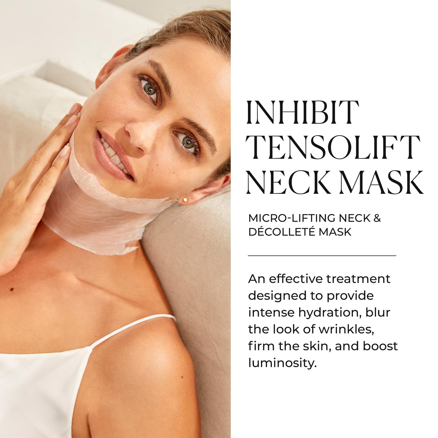 Natura Bissé Inhibit Tensolift Neck Mask | Neck & Décolleté Lifting Solution | Hydrates, Smooths & Brightens