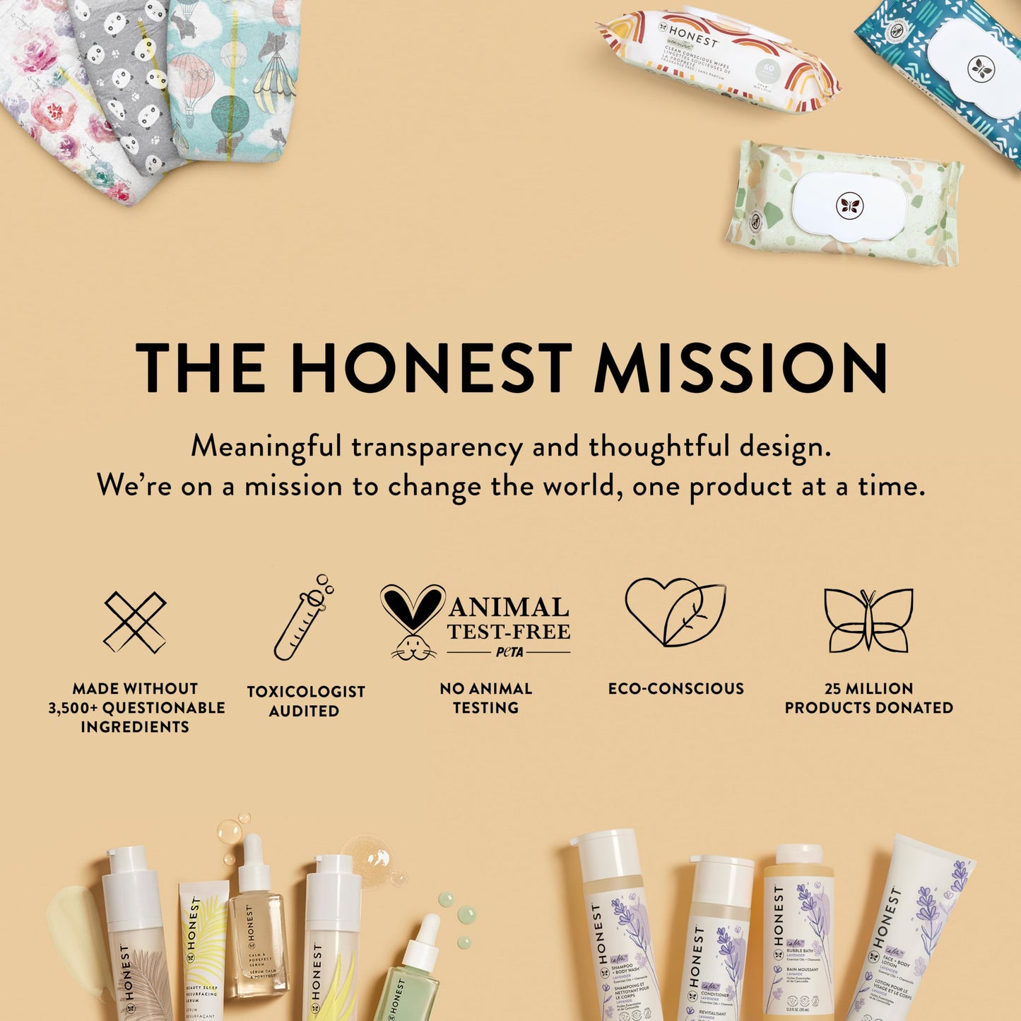 Honest Beauty Extreme Length Volumizing Clean Mascara + Moisturizing Tinted Lip Balm in Summer Melon Bundle | EWG Verified + Cruelty Free | 0.27 fl oz, 0.14 oz