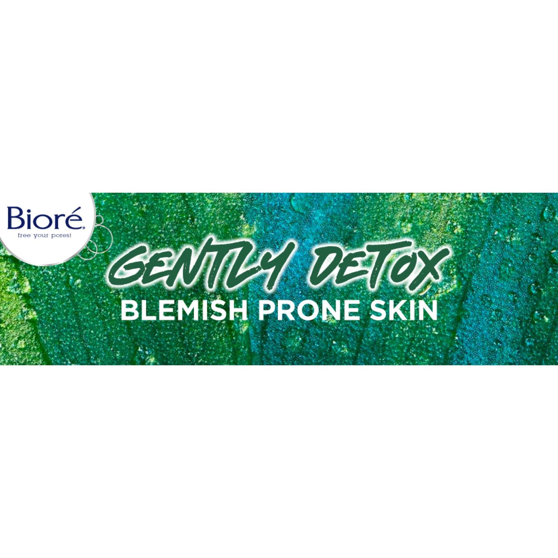 Bioré Detox Face Wash, Acne Facial Cleanser for Blemish Prone Skin, Daily Detox Cleanser, with Organic Hemp Oil and Green Tea Extract, 6.77 Fluid Ounces (3 Pack)