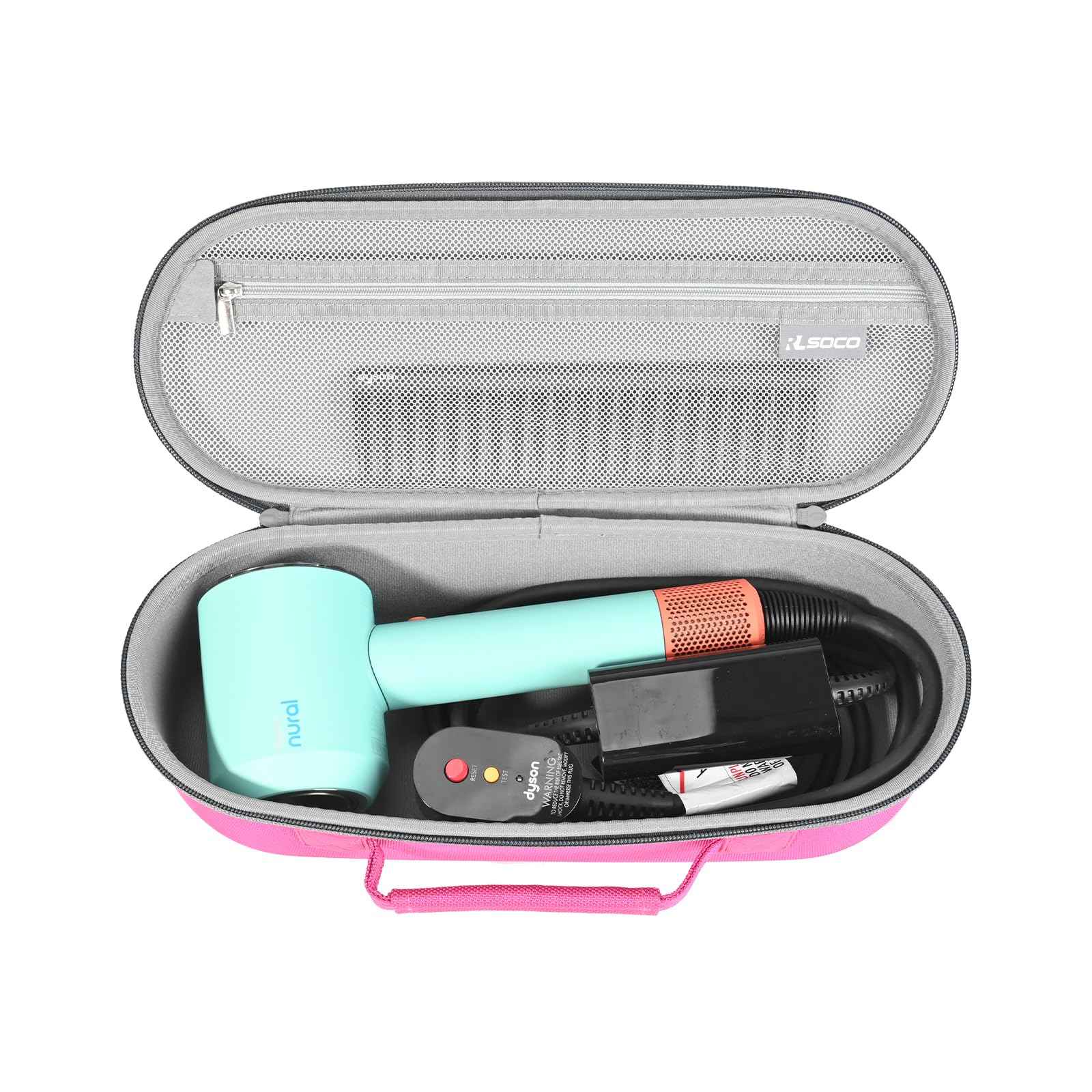 RLSOCO Travel Case for Dyson Supersonic/Supersonic Nural Hair Dryer & Dyson Airwrap, Storage Hair Dryer/Airwrap Only for easy travelling - Pink