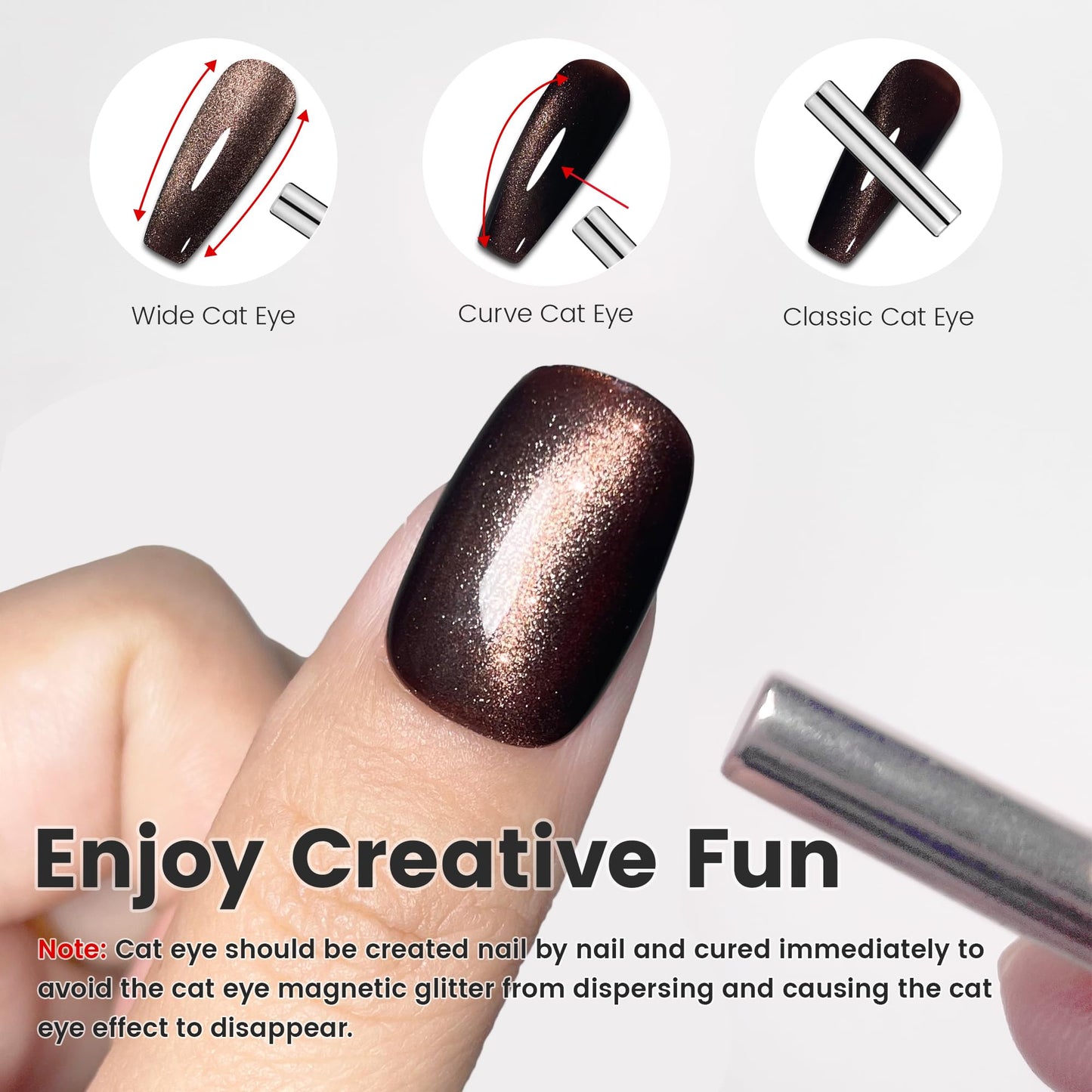 YTD Likomey Cat Eye Gel Nail Polish,15ml Brown Holographic Translucent Neutral Velvet Jelly Sheer Shiny Magnetic Gold Glitter UV Nail Gel Varnish with Magnet Stick,MY386