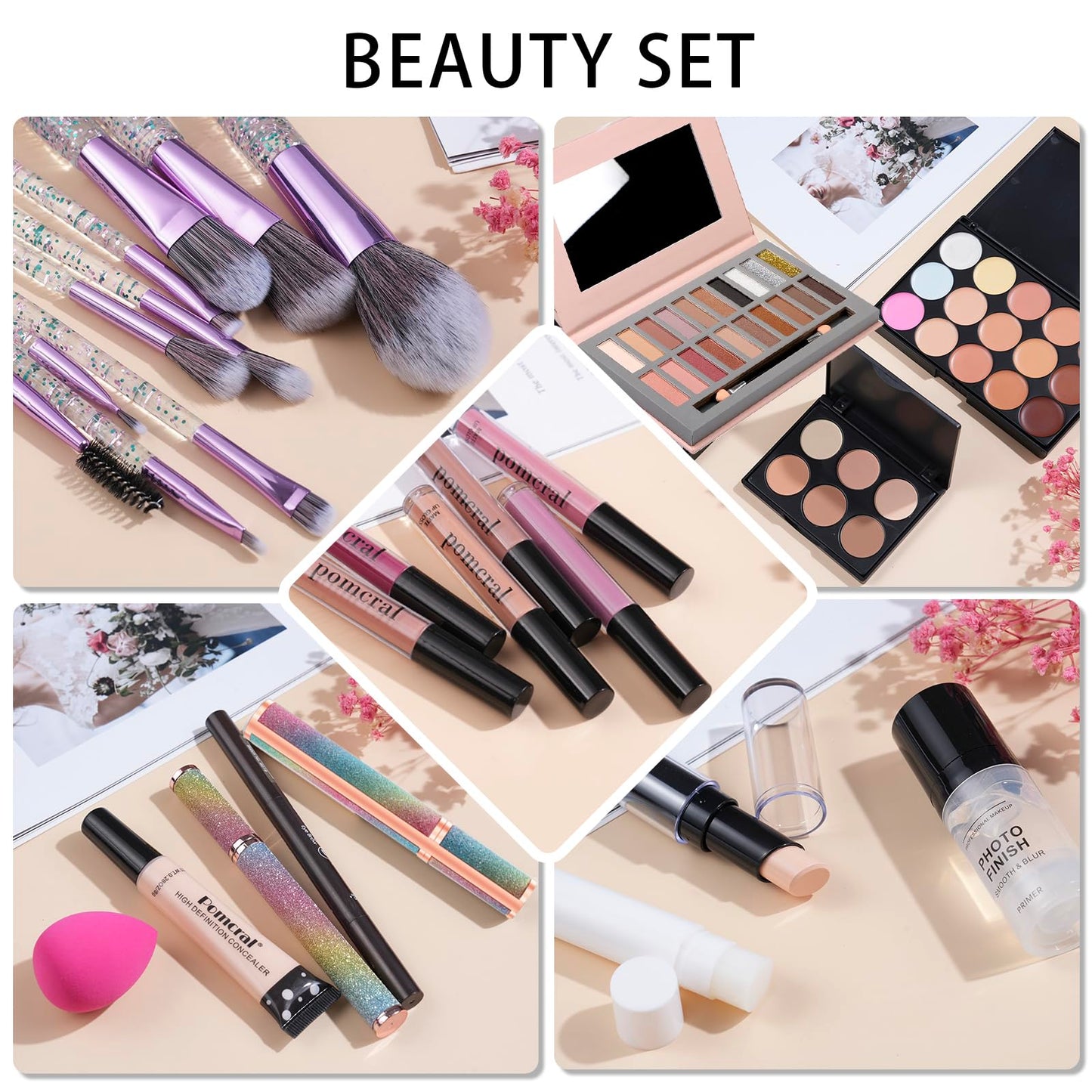 Travel Makeup Kit, Makeup Kit For Women Full Kit, Makeup Kit for Girls Ages 8-12, Makeup Set For Teens Girls Beginner Make Up Kits For Adult Holiday Gift Set