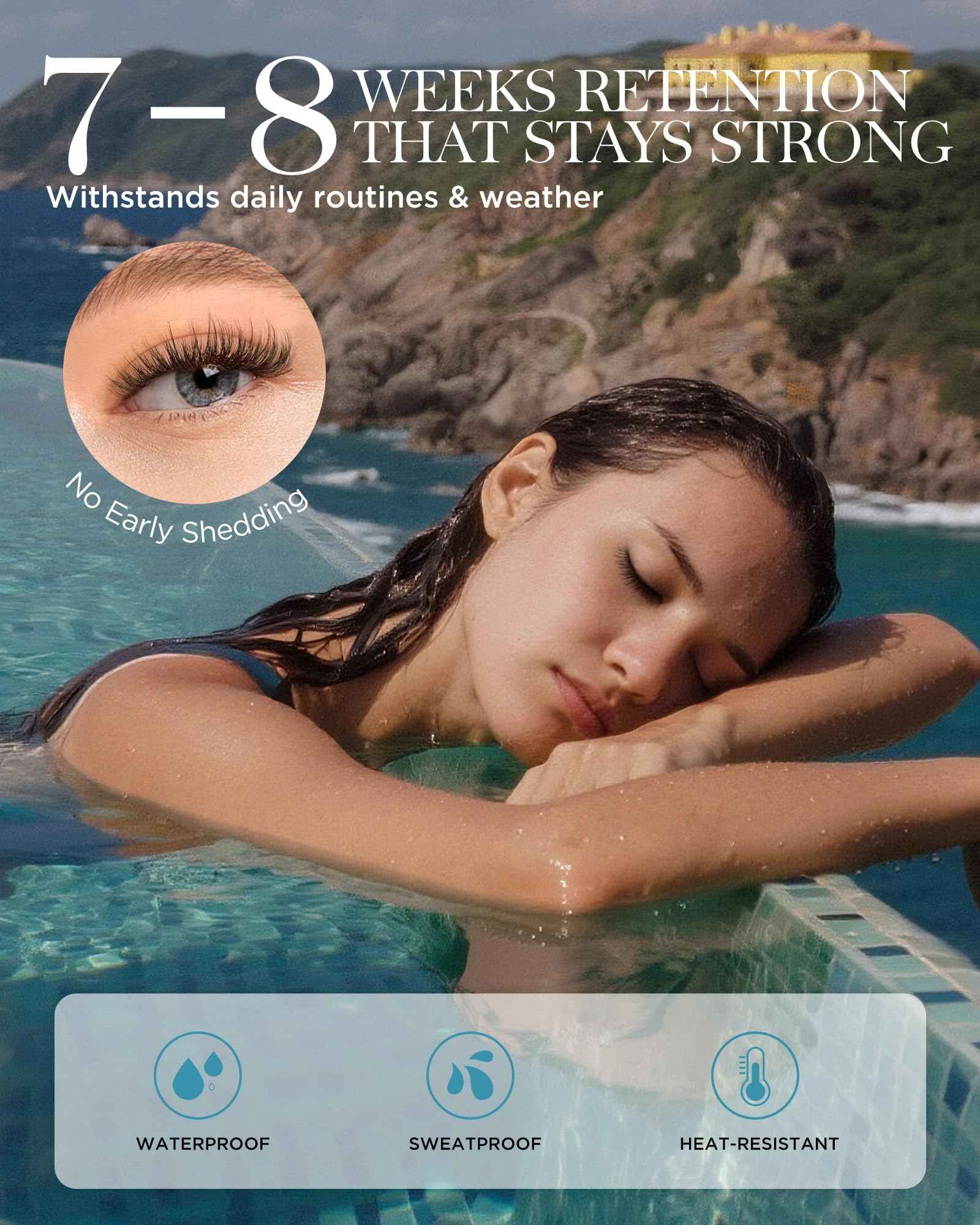 BEYELIAN Sensitive Eyelash Extension Glue 0.17fl.oz/5ml / 0.5Sec Drying Time/Retention – 7-8 Weeks/Black Adhesive/Hypoallergenic Formaldehyde-Free Lash Extension Glue for Professional Use Only