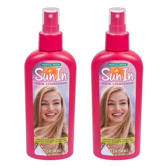 Sun-In Hair Lightener Spray, Tropical Breeze Scent, 4.7 oz (Pack of 2)