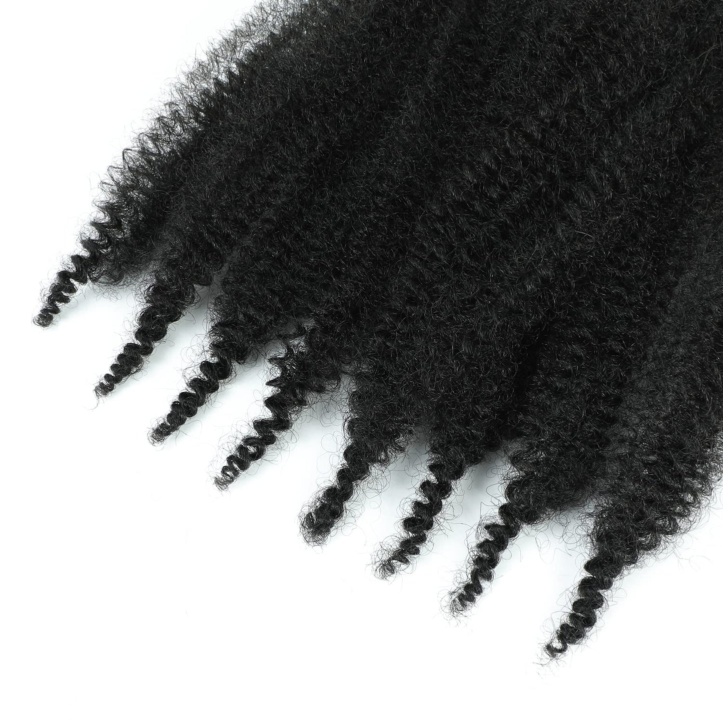 FanLin Springy Afro Twist Hair Pre-Separated for Cuban Twist Hair Marley Braiding Hair Faux Locs Crochet Hair Extensions for Black Women (16 Inch 8packs, 1B#)