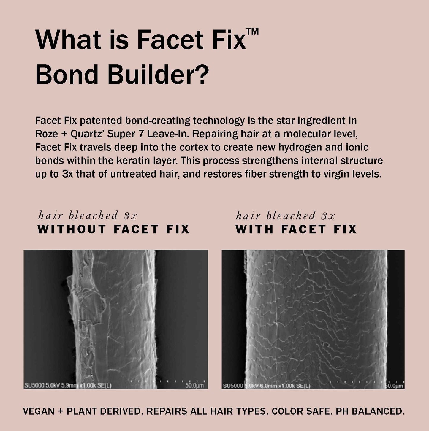 Roze + Quartz® Super 7 Leave-In Conditioner • Seven Benefits for All Hair Types (3.3oz)