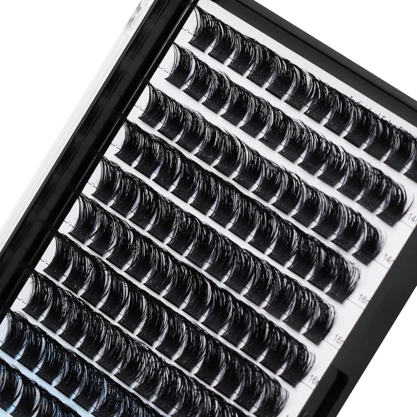 10Rows,Large Pack Grafting Mixed 10-12-14-16mm/14-16-18mm/12-14-16mm Wide Stem Cluster Eyelashes D Curl Individual False Eyelashes Home DIY Eye Lashes Extensions (mixed 14-16-18mm)