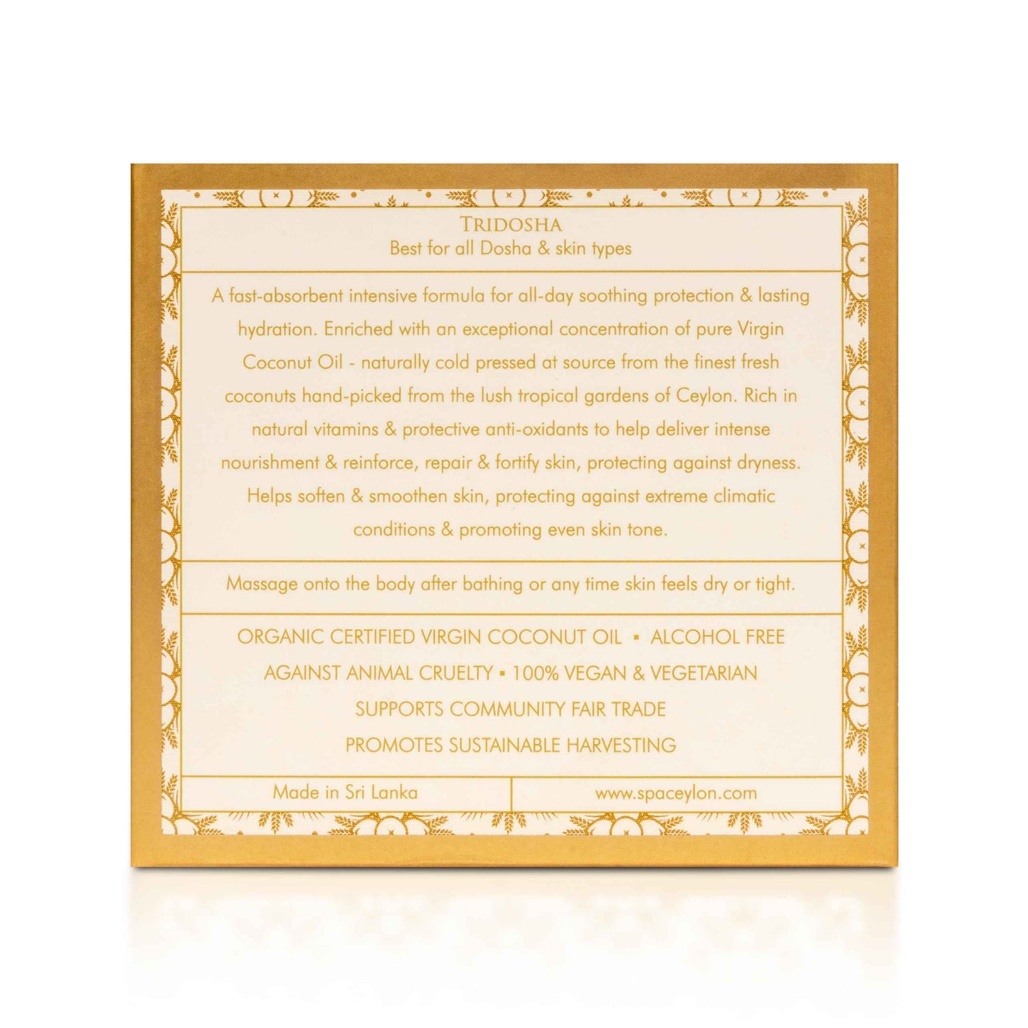 SPA CEYLON Virgin Coconut 30% Ultra Rich Body Cream | Hydrating | Suitable for all skin types