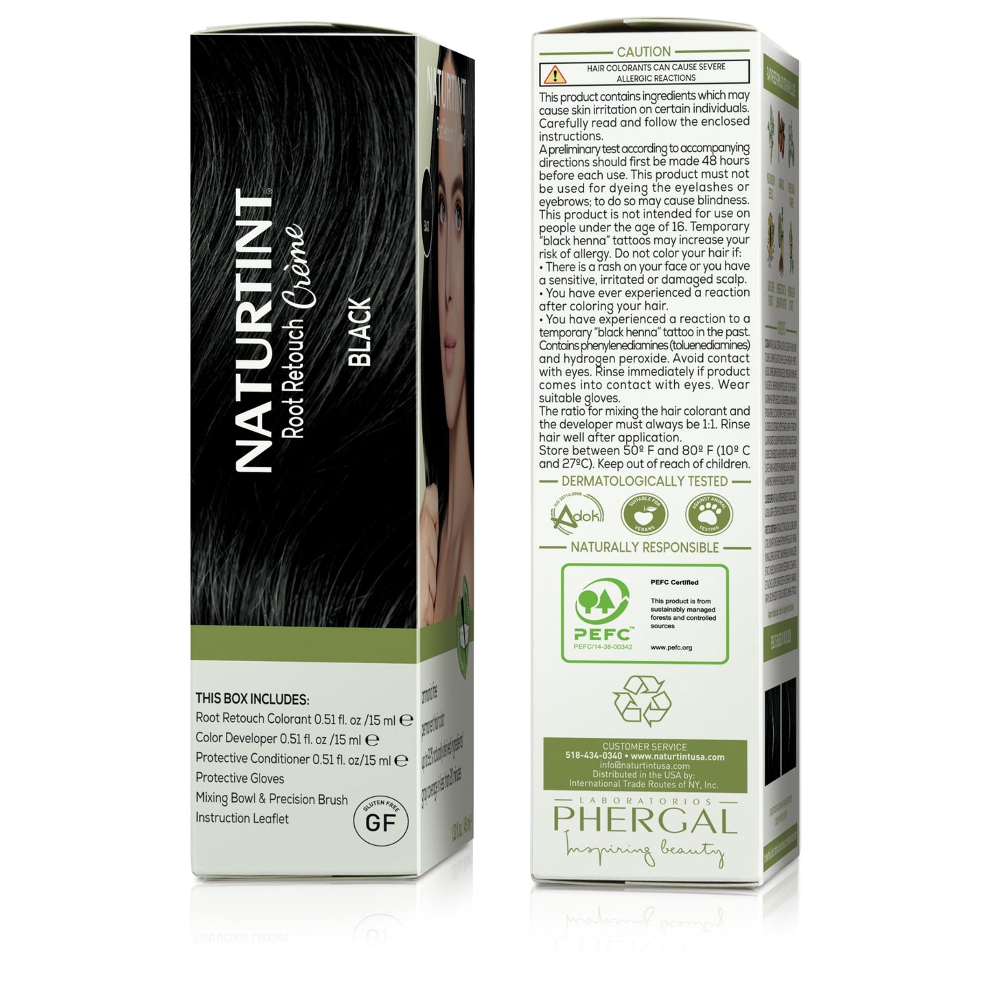 Naturtint Root Retouch Crème Permanent Hair Color Black - Ammonia Free, Conceal Grays, No Artificial Scent