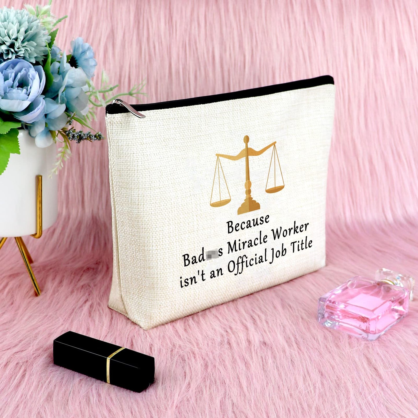 Lawyer Appreciation Gift for Women Makeup Bag Law Student Graduation Gift Funny Paralegal Attorney Gift Cosmetic Bag New Lawyer Gift Law School Gift Birthday Retirement Christmas Gift for Her