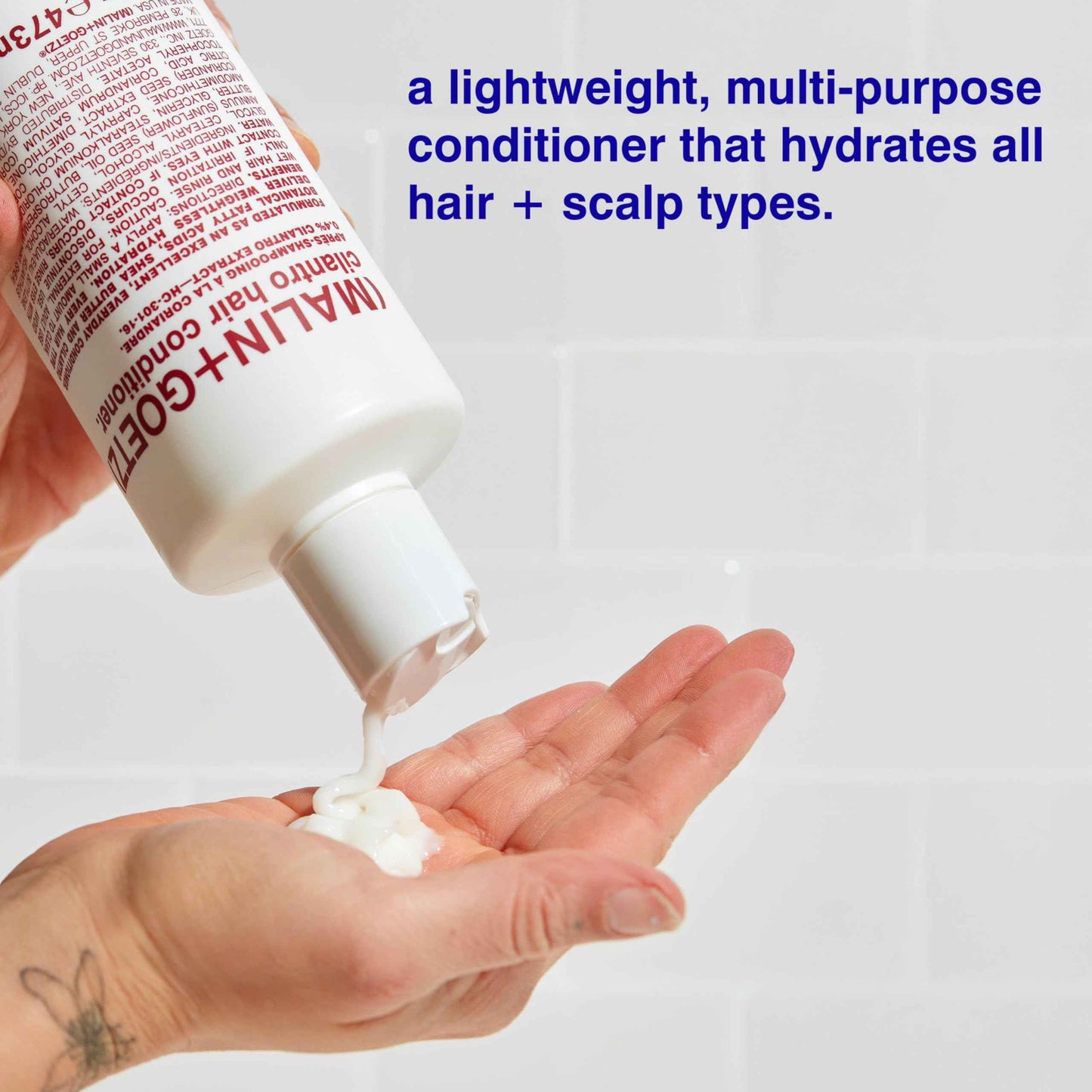 MALIN+GOETZ cilantro conditioner ‚Äîresidue-free, lightweight scalp treatment. conditions, detangles, balances pH, intensely hydrates. tames frizz for all hair types. vegan & cruelty-free, 8 Fl oz