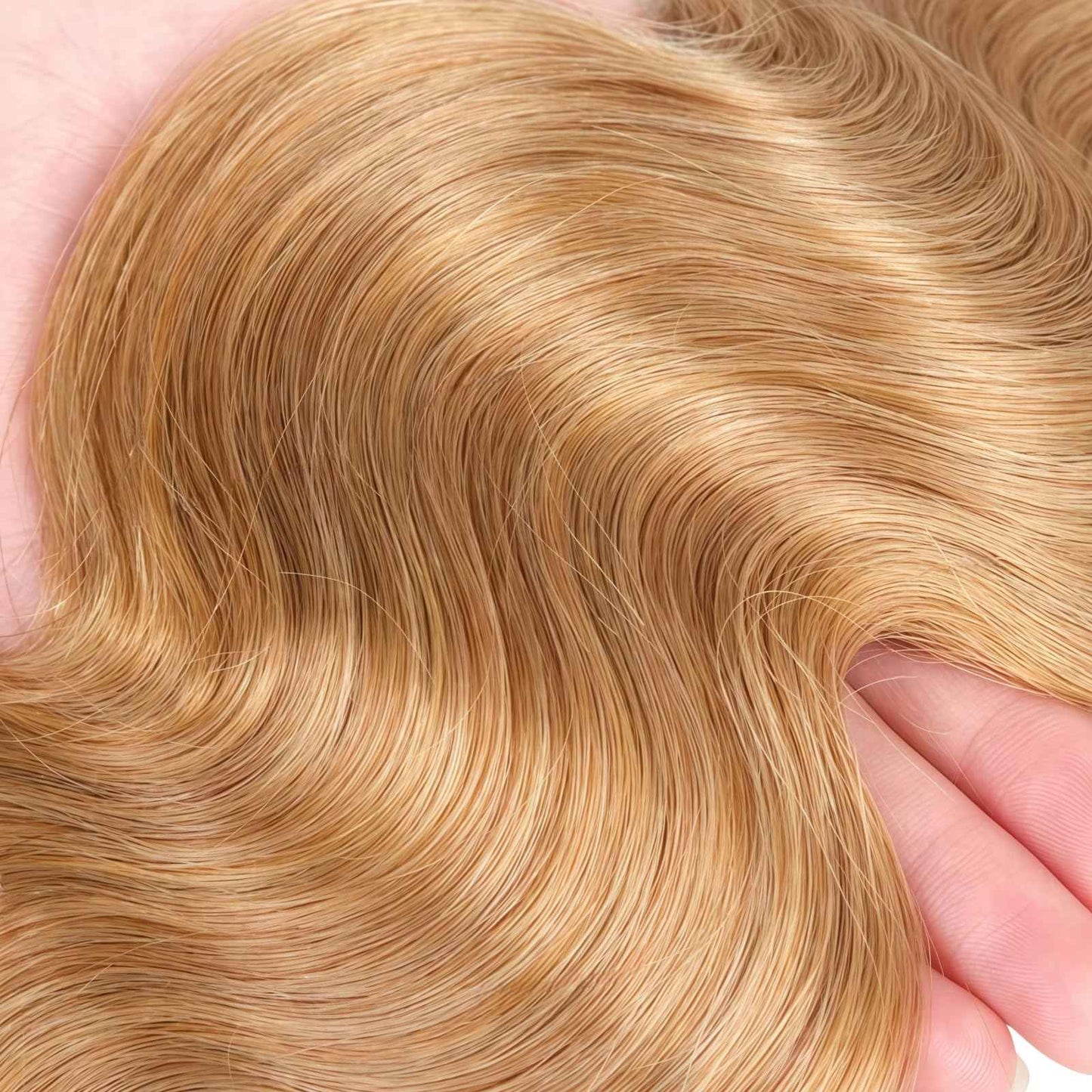 KODRHAR Honey Bundles Brown Human Hair Body Wave 10 12 14 Inch Body Wave Human Hair Weave 3 Bundles Silky Hair Bundles Brazilian 3 Bundles Human Hair Extensions for Women Deals 27 Color Bundles