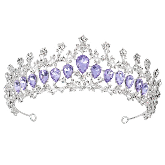 Vovii Birthday Gift for Women Tiara Crystal Crown Medieval Baroque Crown for Women Birthday Accessories Crowns for Wedding Prom Halloween Elf Crown for Women Birthday Party