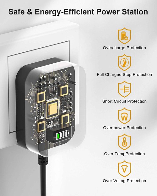 2V Charger for Wahl Shaver Shaper - Auto Power Off & Charging Display 2V Power Cord for Wahl Trimmer 8061, 8163, 8786-1001, 7367, 7357, 7029, 7060, 4000, 5-Star Series for Whal Clipper Power Cord