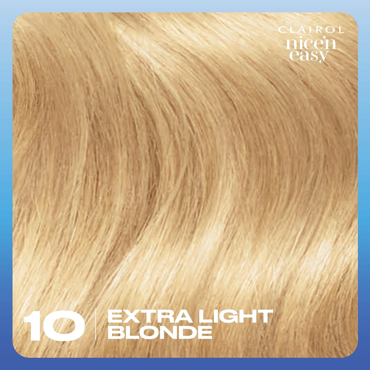 Clairol Nice'n Easy Permanent Hair Dye, 10 Extra Light Blonde Hair Color, Pack of 2