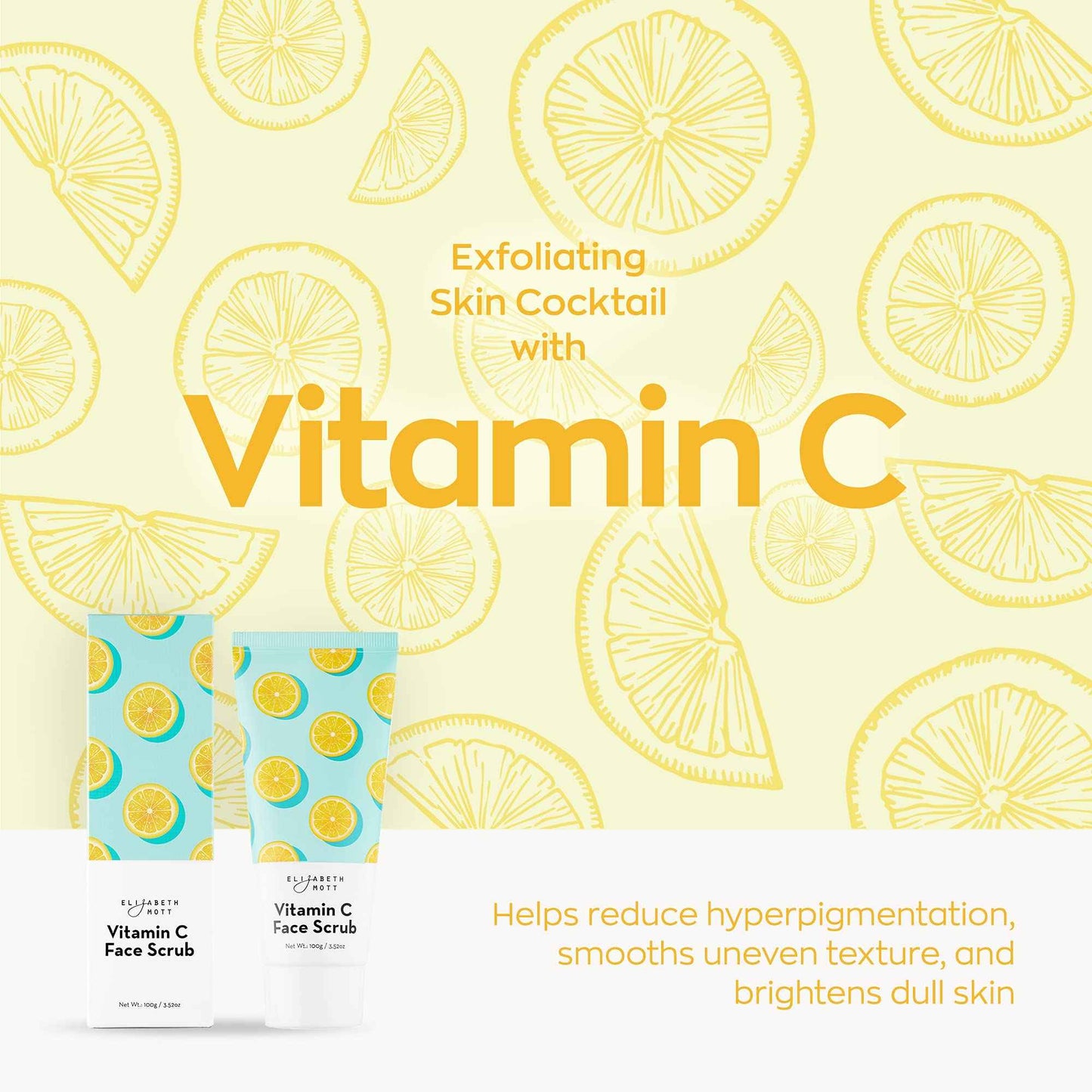 Elizabeth Mott Vitamin C Face Scrub and Cleanser Bundle | Vegan and Cruelty-Free Skincare