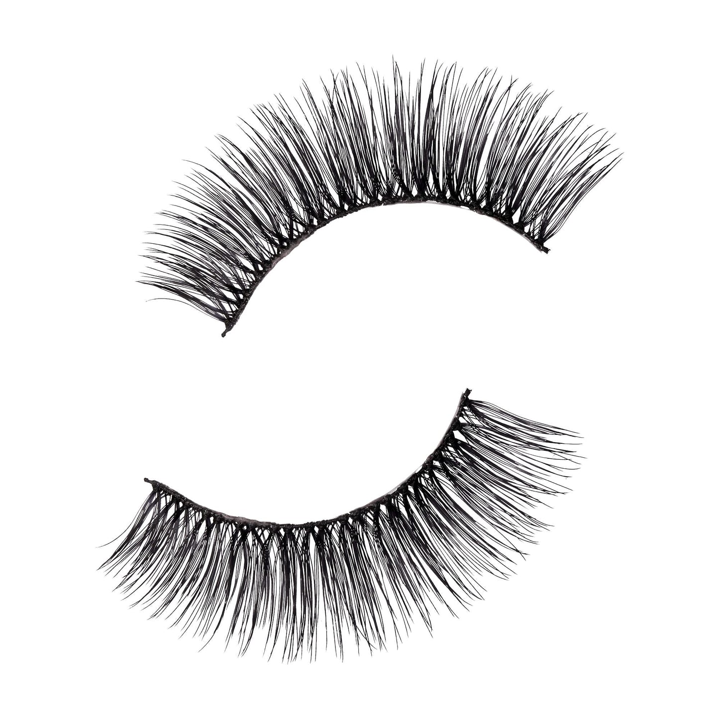 KISS Looks So Natural False Eyelashes Double Pack, Lightweight & Comfortable, Tapered End Technology, Reusable, Cruelty-Free, Contact Lens Friendly, Style 'Flirty', 2 Pairs Fake Eyelashes