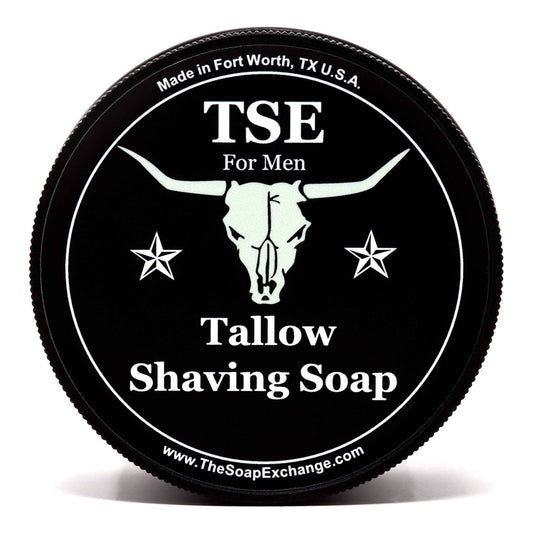 TSE for Men Cherry Bomb Shaving Soap with Tallow and Shea Butter. Natural Ingredients for Rich Lather and a Smooth Comfortable Shave. Artisan 4.5 oz Semi-Soft Italian Style. Made in the USA.