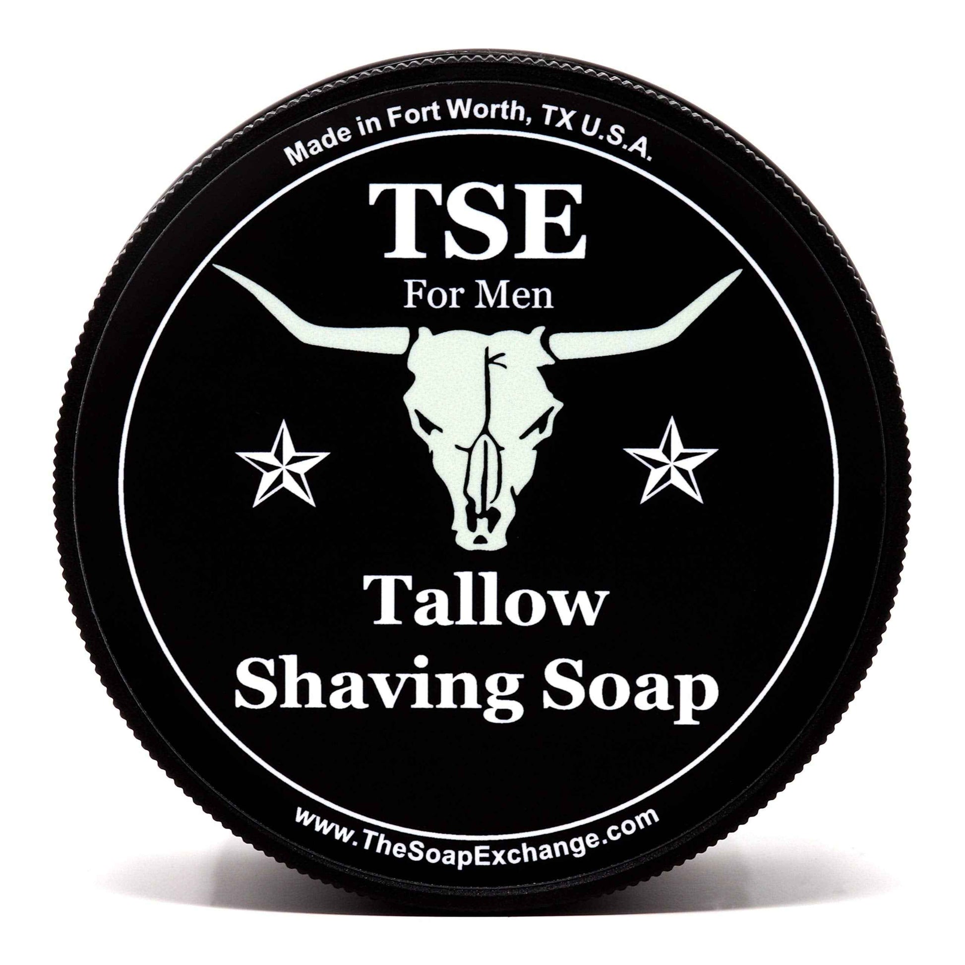 TSE for Men Urban Shaving Soap with Tallow and Shea Butter. Natural Ingredients for Rich Lather and a Smooth Comfortable Shave. Artisan 4.5 oz Semi-Soft Italian Style. Made in the USA.