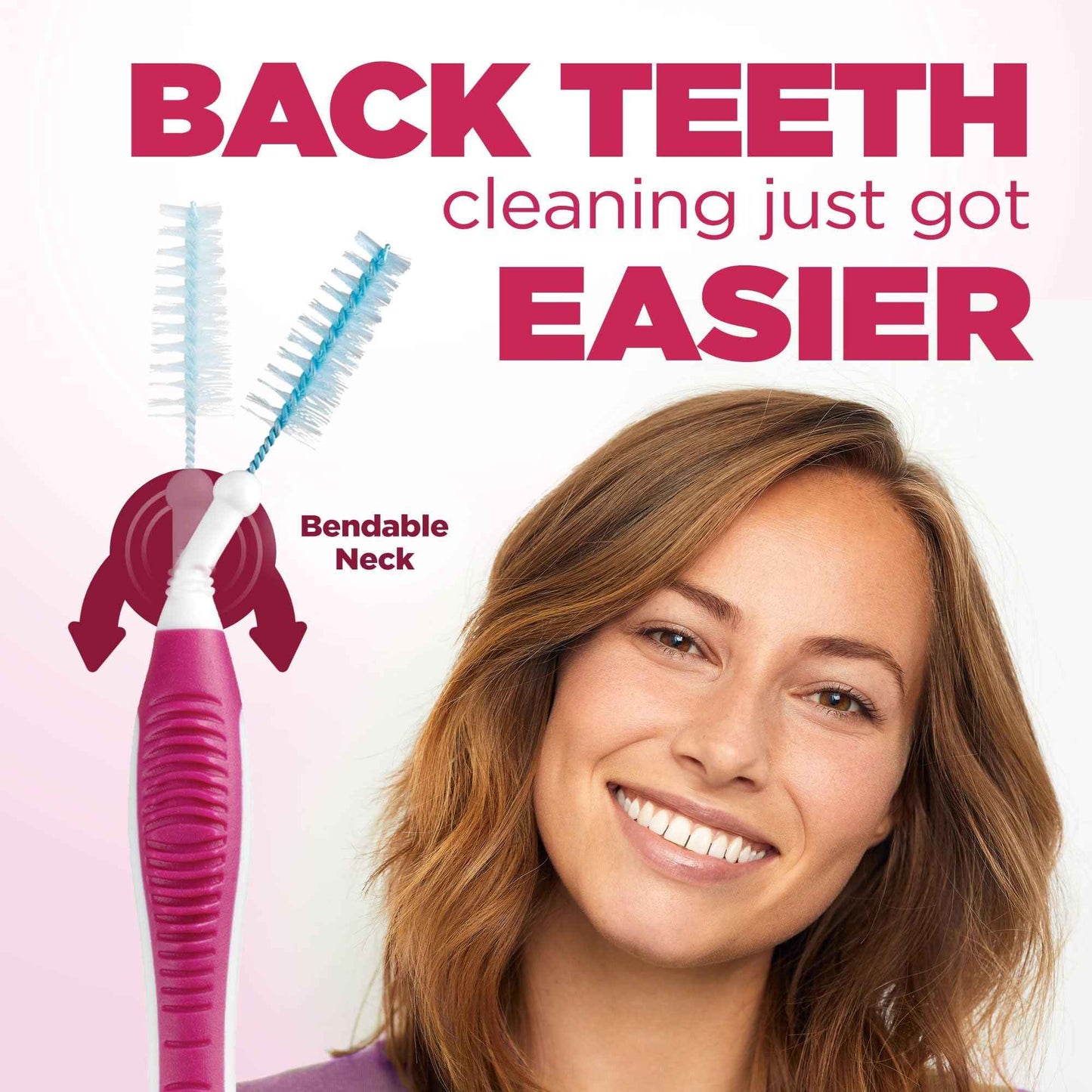 GUM Proxabrush Go-Betweens - Moderate - Interdental Brushes - Soft Bristled Dental Picks for Plaque Removal & Gum Health - Safe for Braces & Dental Devices, 10ct (Pack of 6)